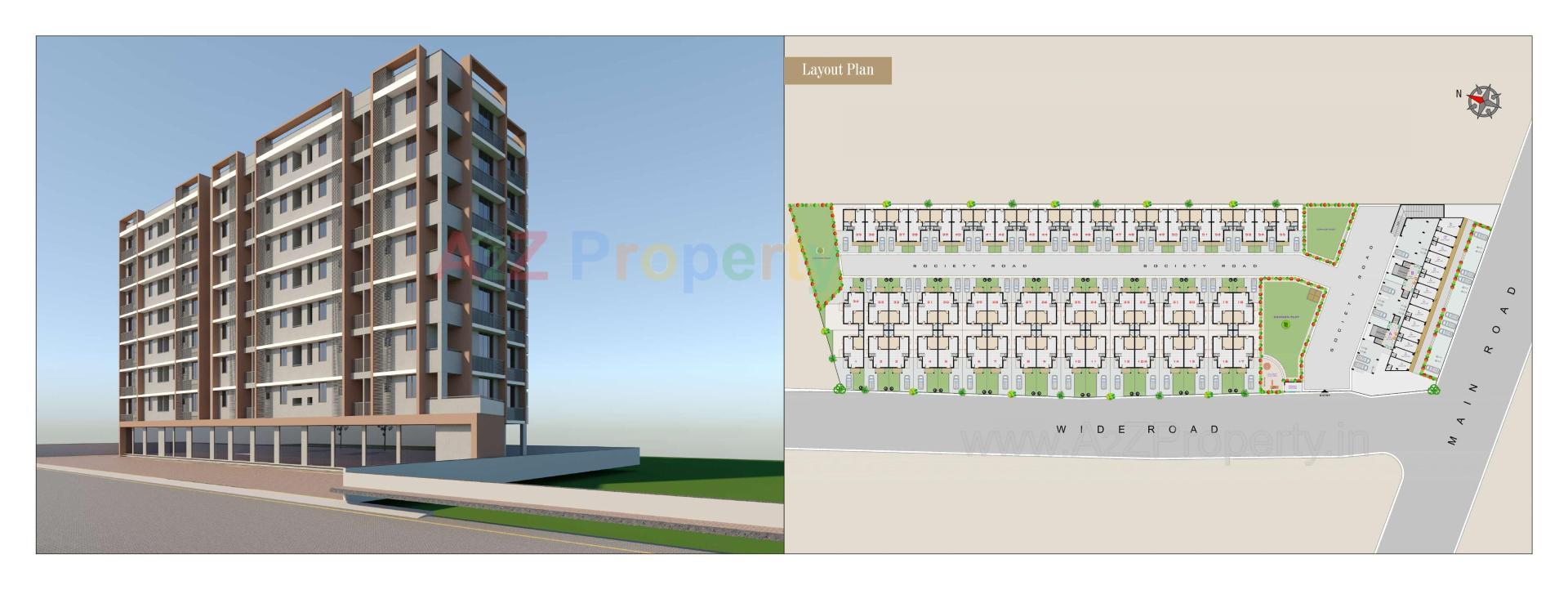 Layout of real estate project Ashtavinayak Elegance located at Viramgam, Ahmedabad, Gujarat