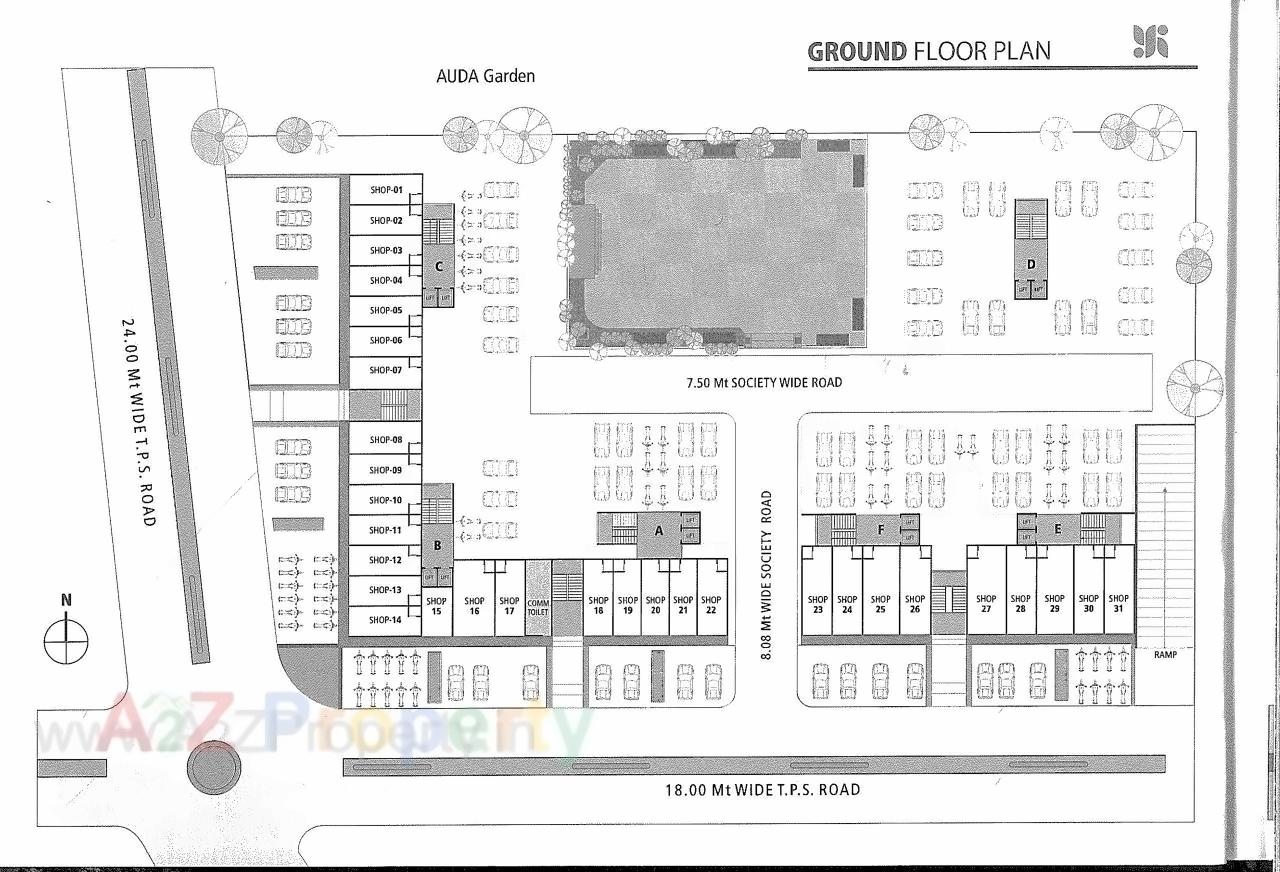 Layout of real estate project Ashtavinayak Residency located at Sanand, Ahmedabad, Gujarat