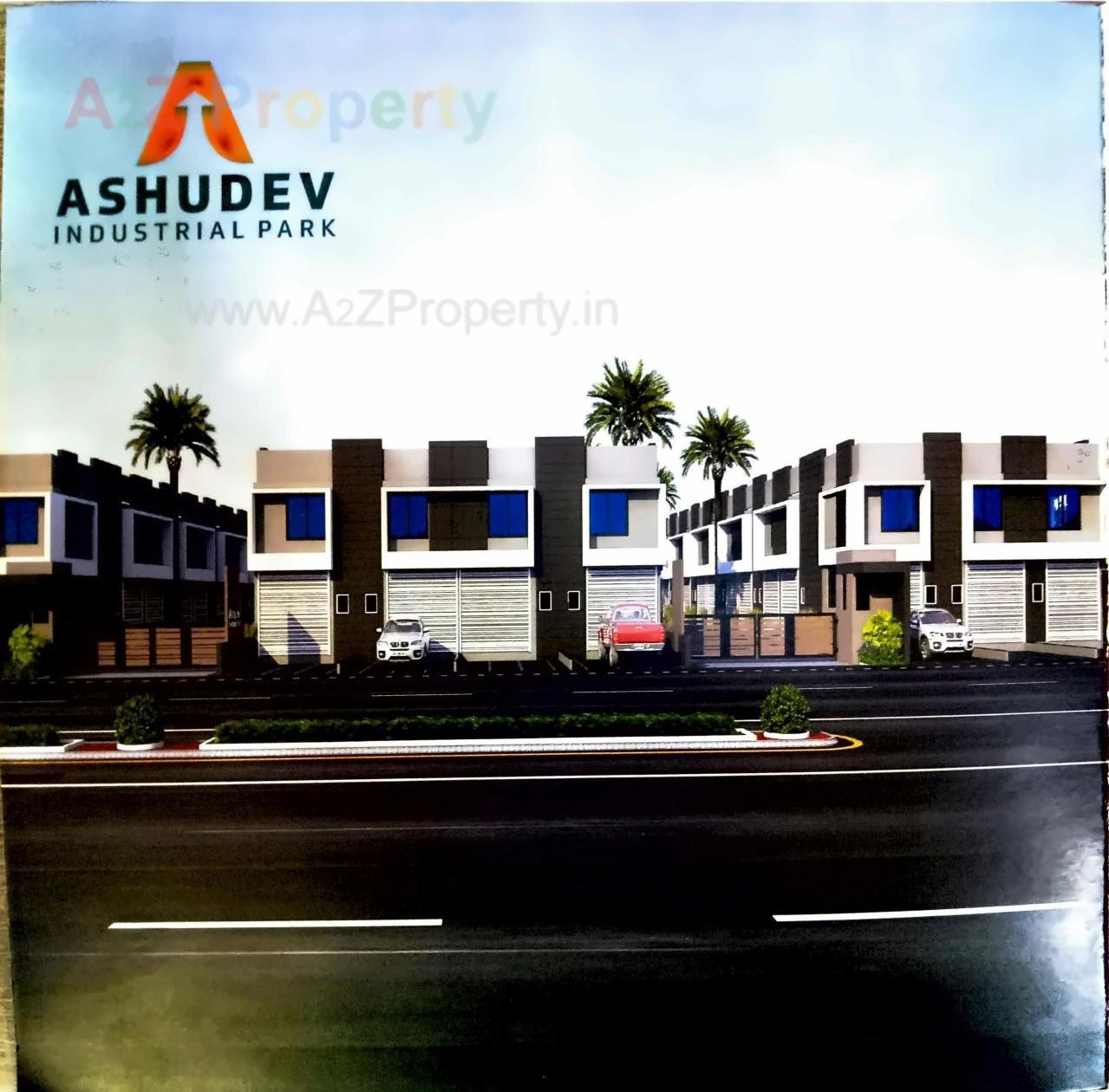 3D Elevation of real estate project Ashudev Industrial Park located at Dascroi, Ahmedabad, Gujarat