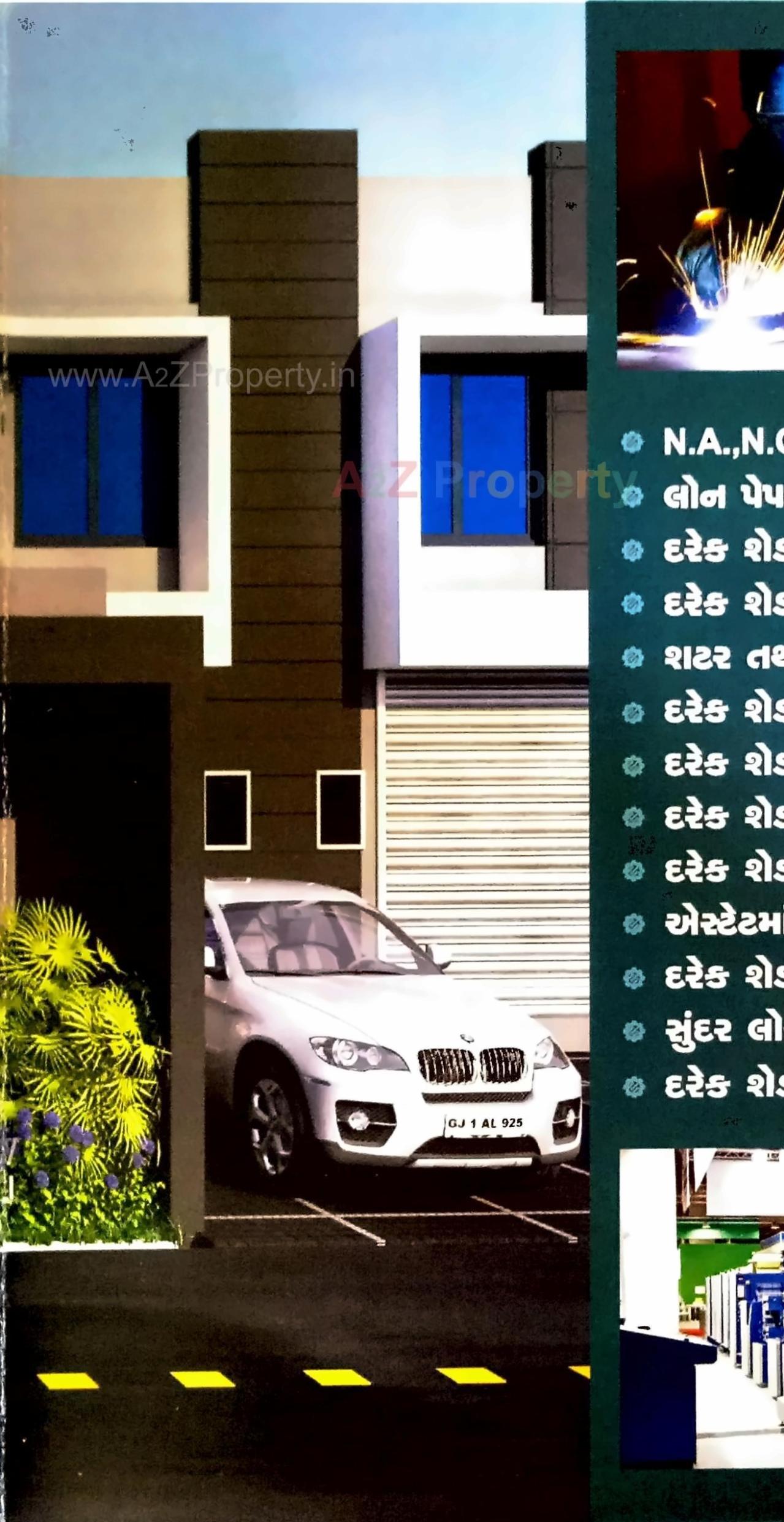 3D Elevation of real estate project Ashudev Industrial Park located at Dascroi, Ahmedabad, Gujarat