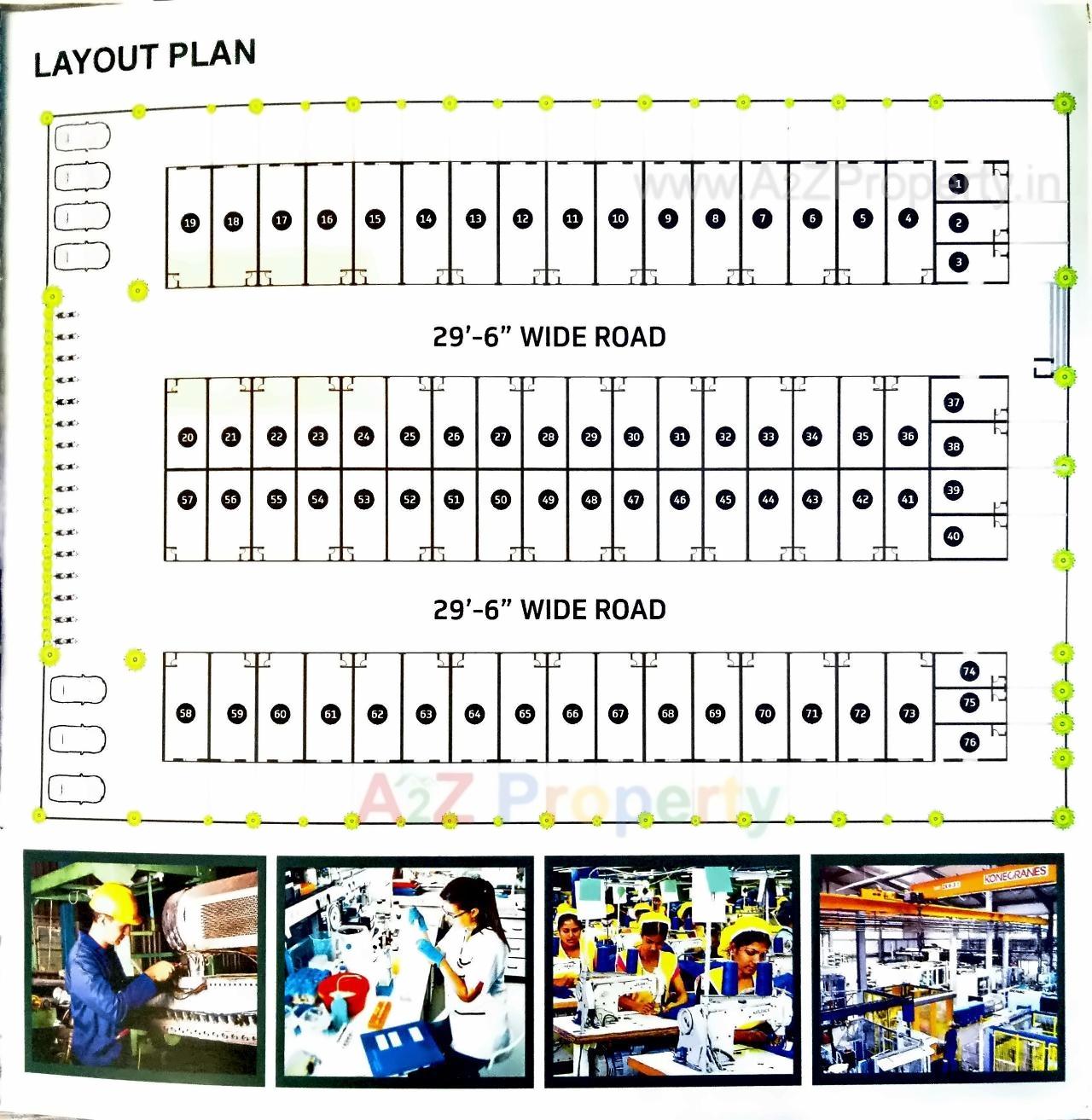 Layout of real estate project Ashudev Industrial Park located at Dascroi, Ahmedabad, Gujarat