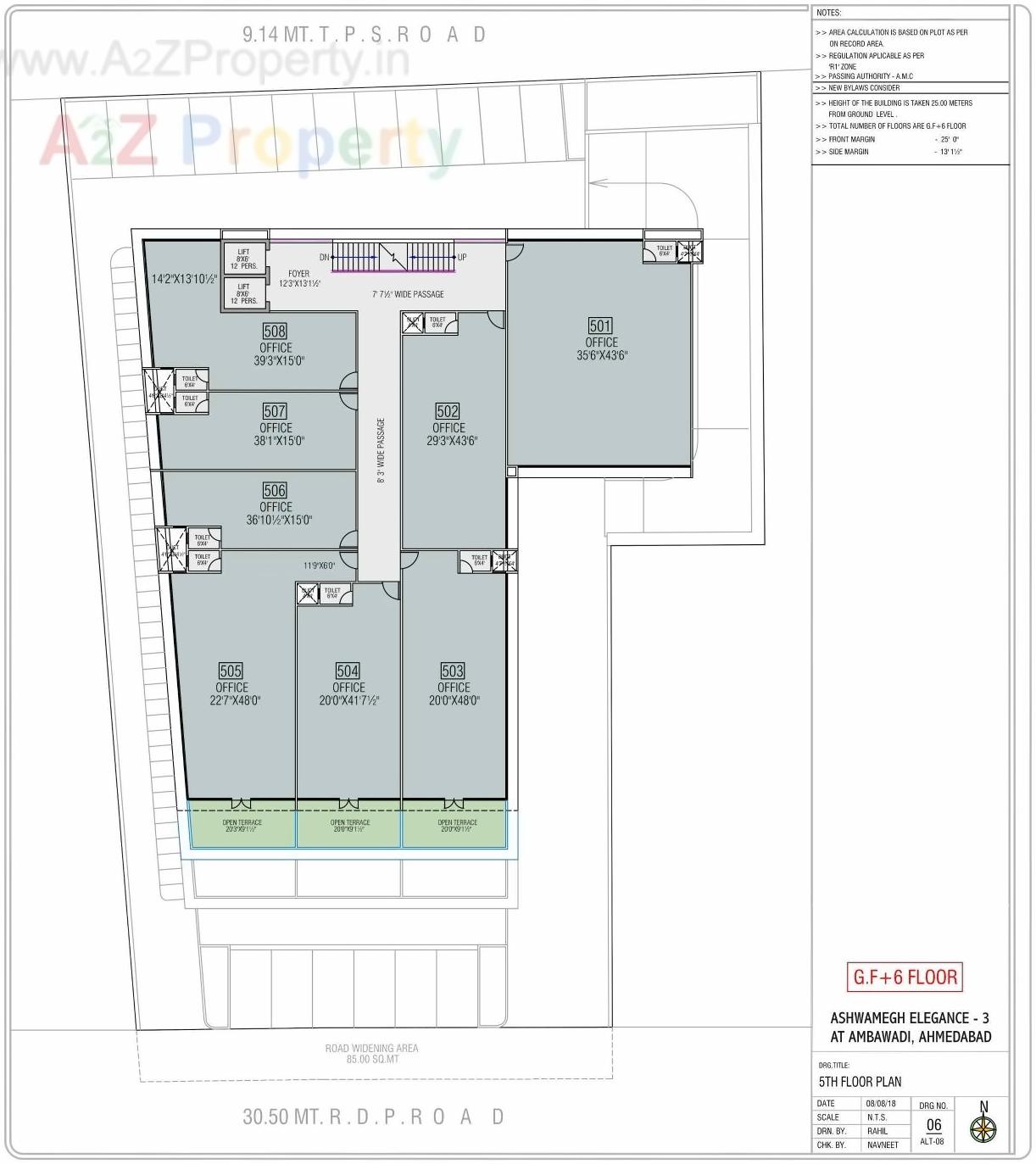 Layout of real estate project Ashwamegh Elegance located at Paldi, Ahmedabad, Gujarat