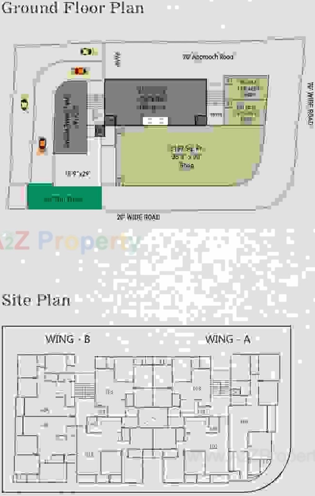 Layout of real estate project Ashwamegh Pearl located at City, Ahmedabad, Gujarat