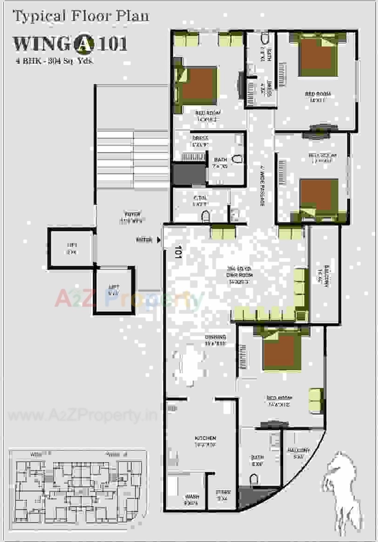 Layout of real estate project Ashwamegh Pearl located at City, Ahmedabad, Gujarat