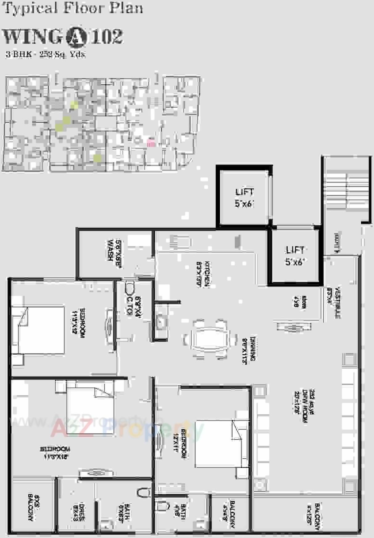 Layout of real estate project Ashwamegh Pearl located at City, Ahmedabad, Gujarat