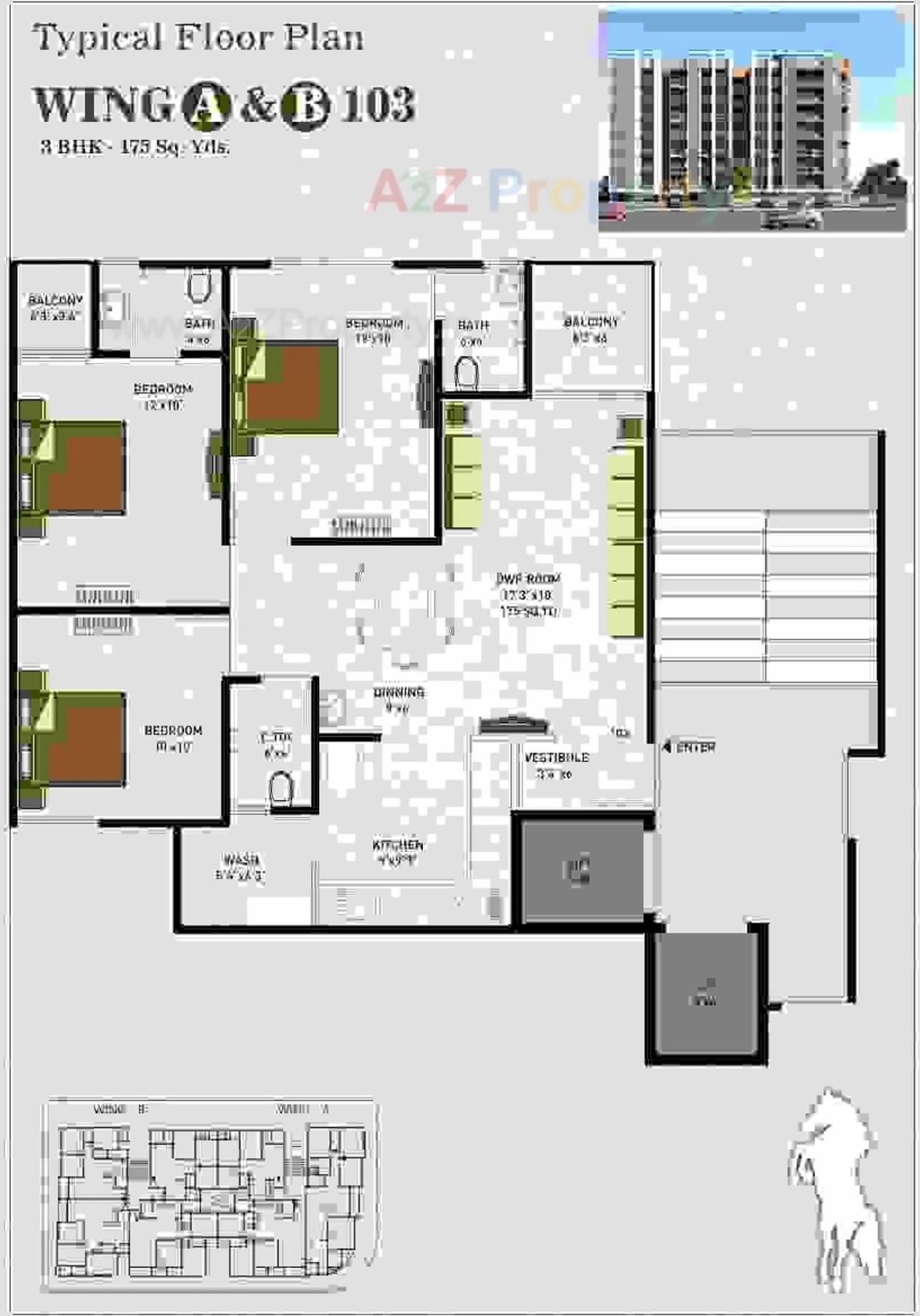 Layout of real estate project Ashwamegh Pearl located at City, Ahmedabad, Gujarat