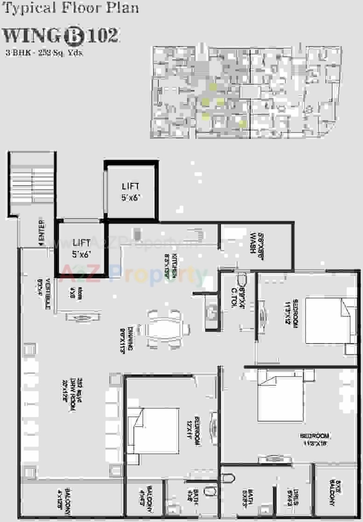 Layout of real estate project Ashwamegh Pearl located at City, Ahmedabad, Gujarat
