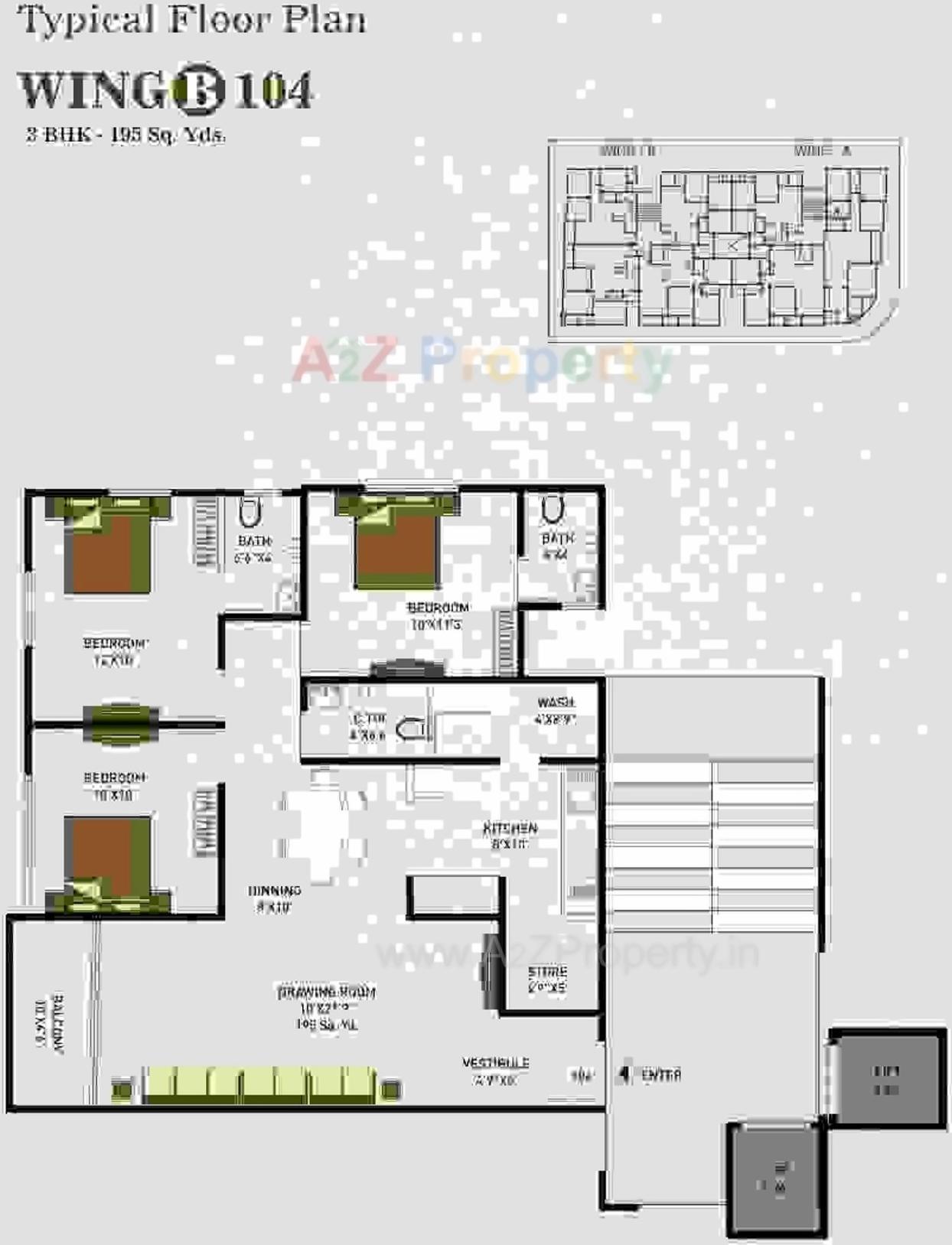 Layout of real estate project Ashwamegh Pearl located at City, Ahmedabad, Gujarat