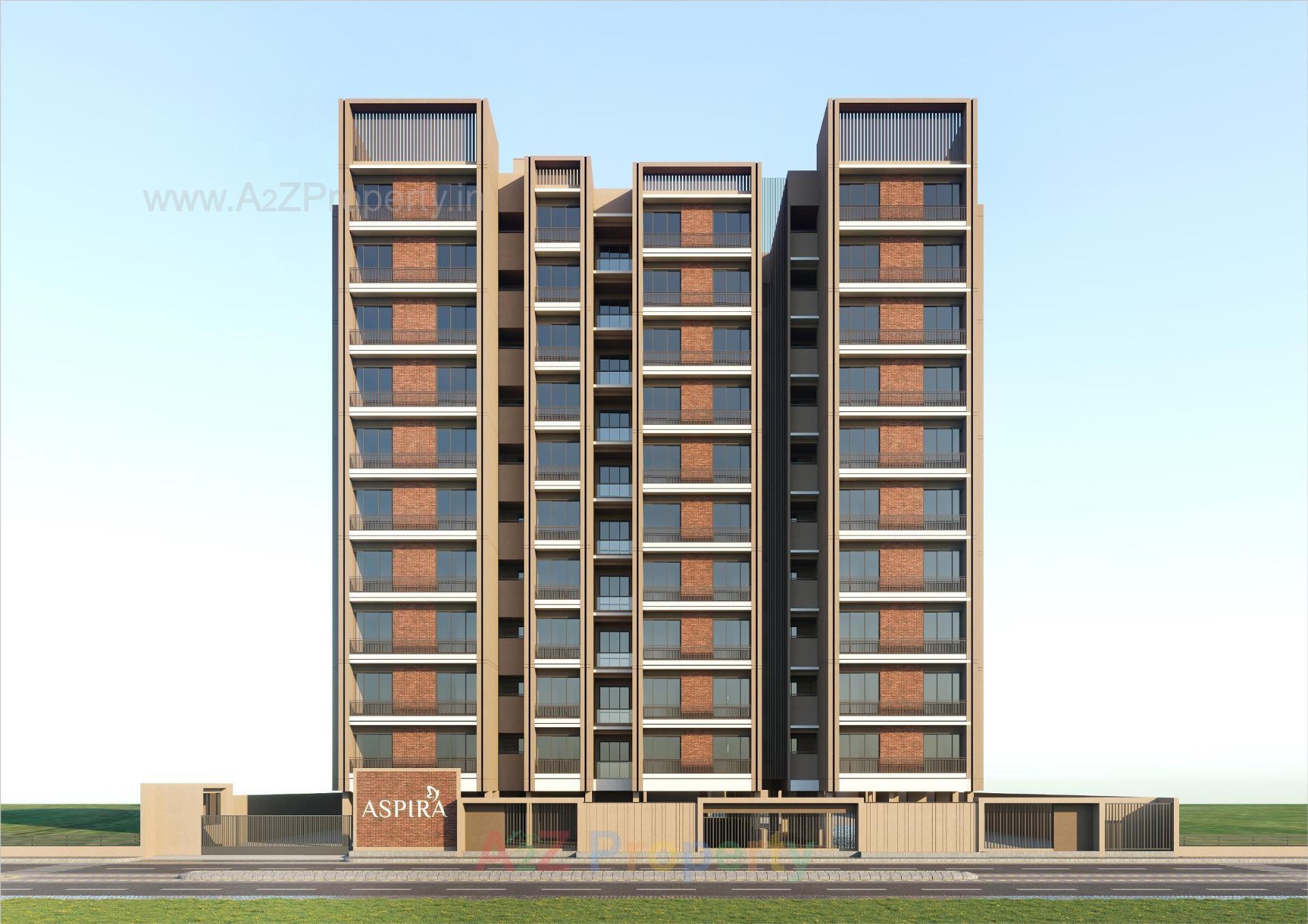 3D Elevation of real estate project Aspira located at Tragad, Ahmedabad, Gujarat