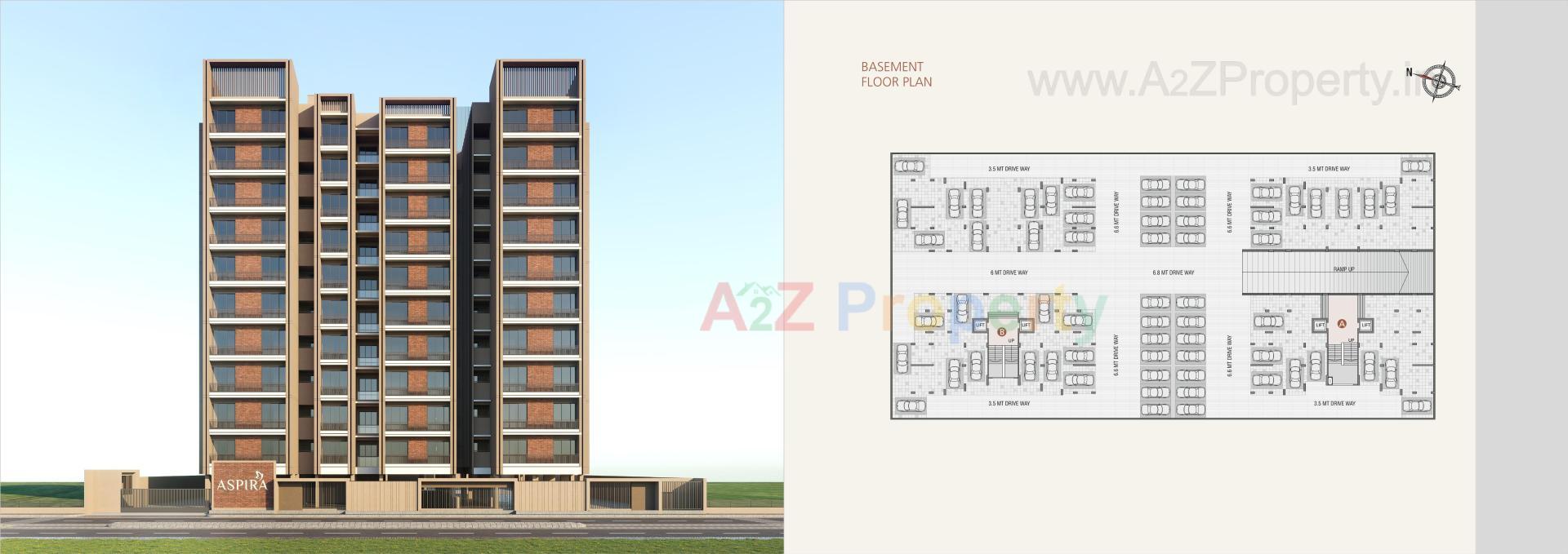 Layout of real estate project Aspira located at Tragad, Ahmedabad, Gujarat