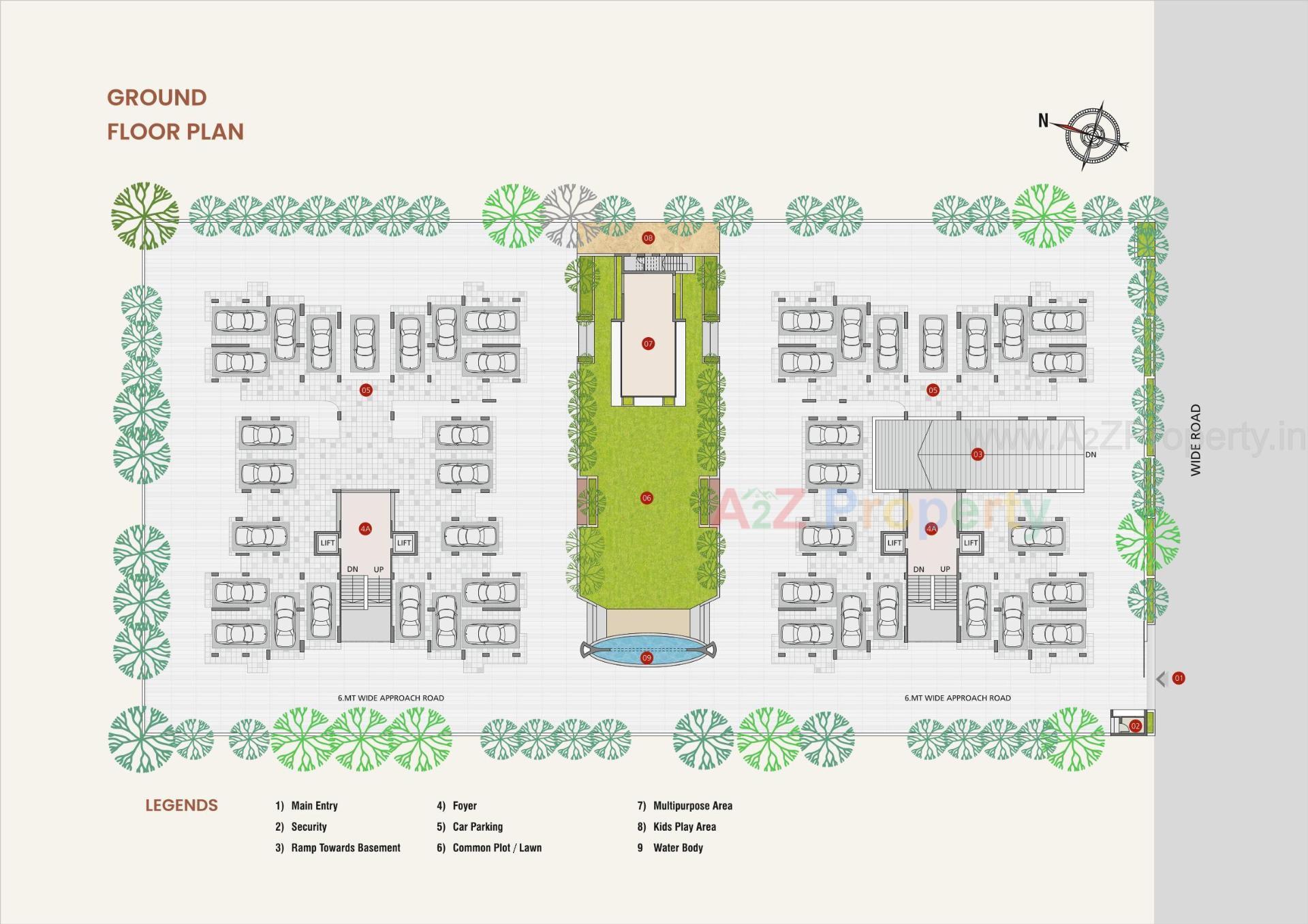 Layout of real estate project Aspira located at Tragad, Ahmedabad, Gujarat
