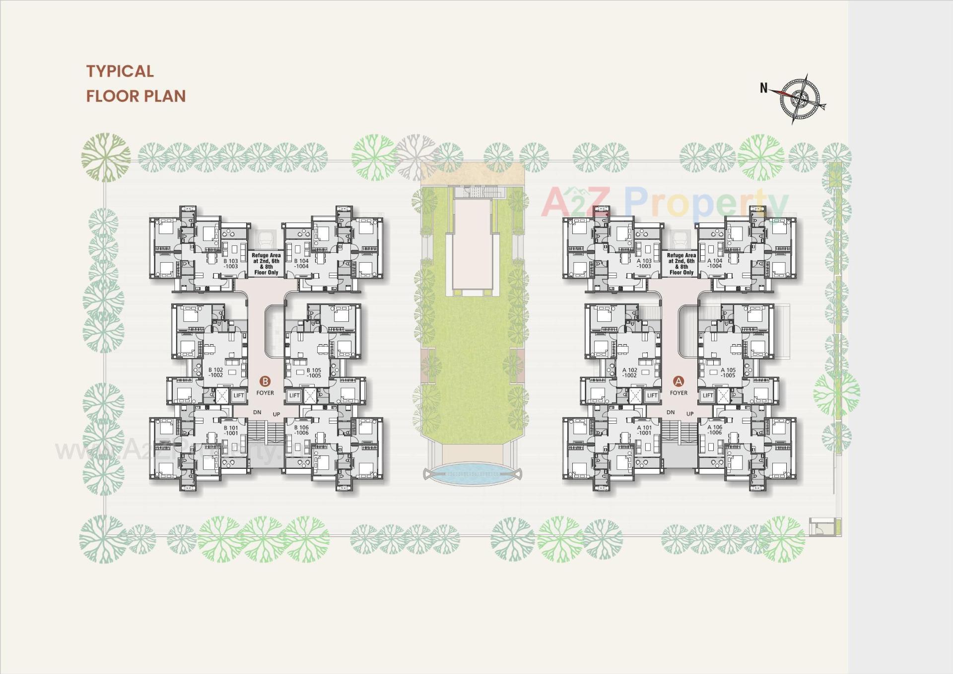 Layout of real estate project Aspira located at Tragad, Ahmedabad, Gujarat