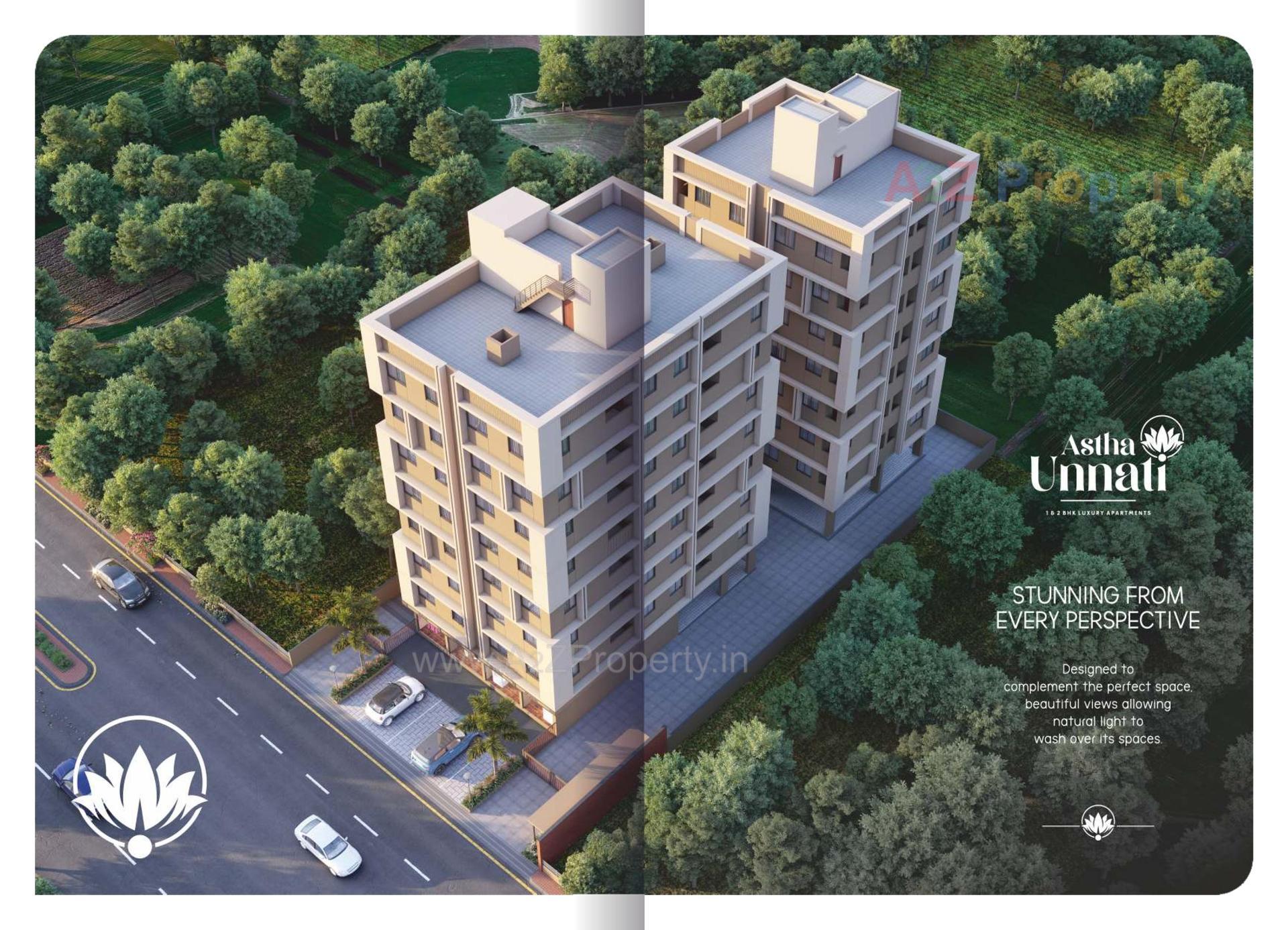 3D Elevation of real estate project Astha Unnati located at Singrva, Ahmedabad, Gujarat