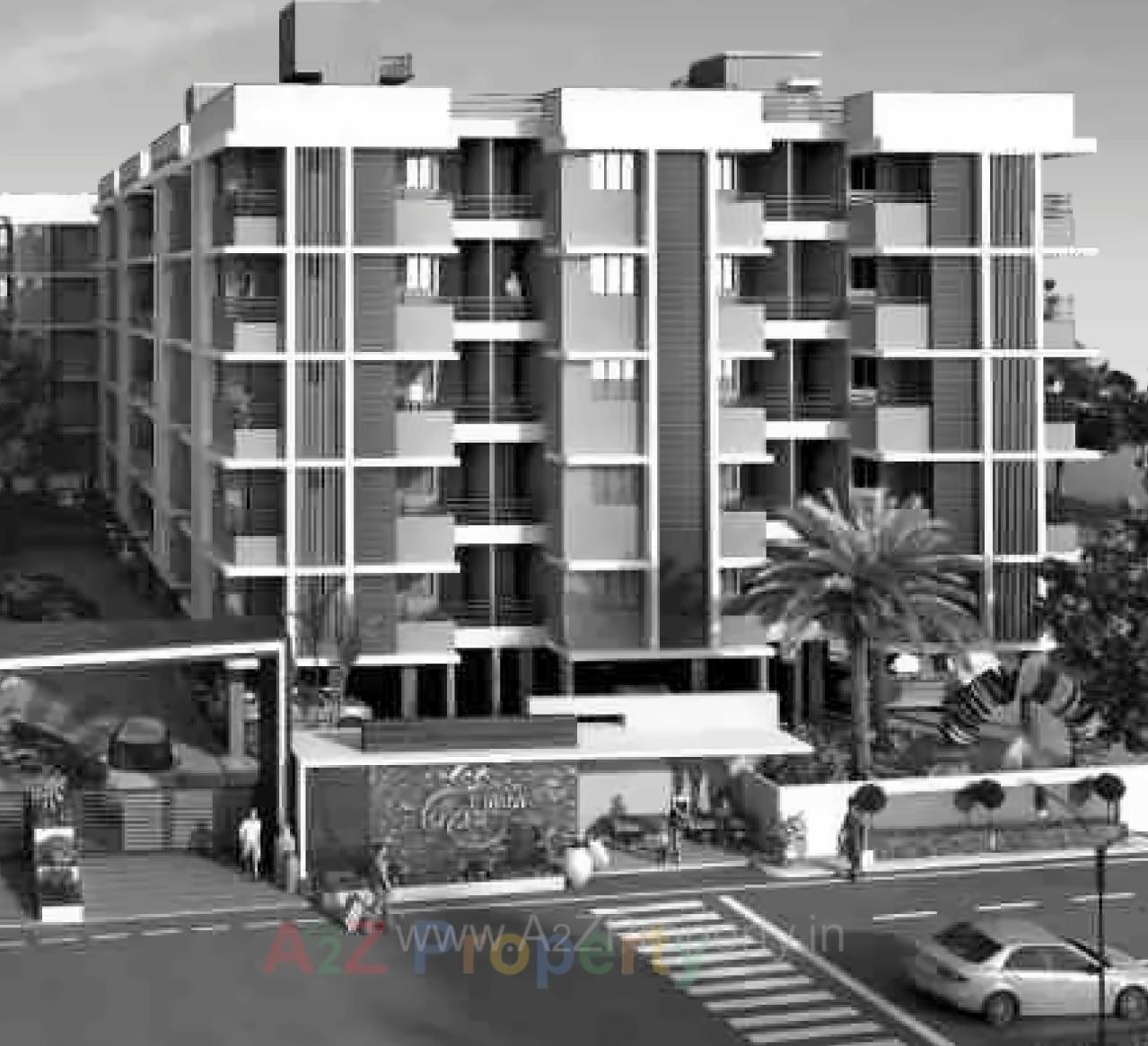3D Elevation of real estate project Astha Vihar (block A+d) located at Barejdi, Ahmedabad, Gujarat