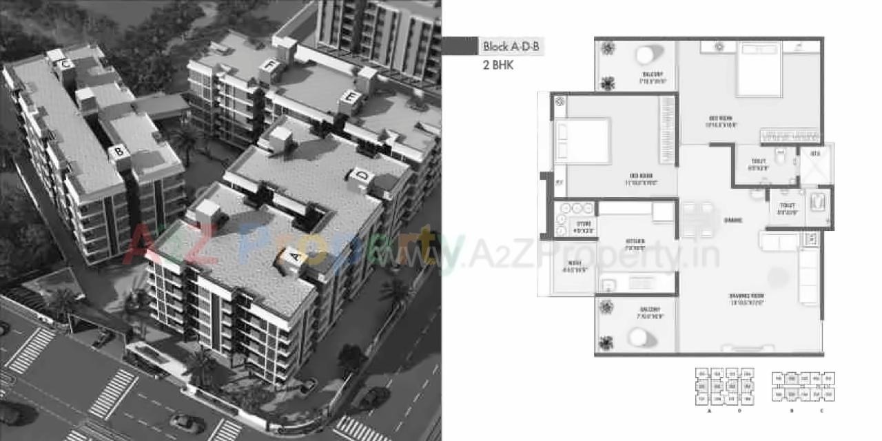 Layout of real estate project Astha Vihar (block A+d) located at Barejdi, Ahmedabad, Gujarat