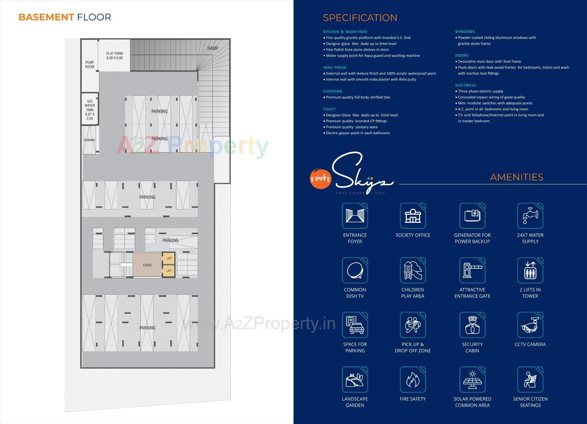 Layout of real estate project Atharva Skyz located at Chenpur, Ahmedabad, Gujarat