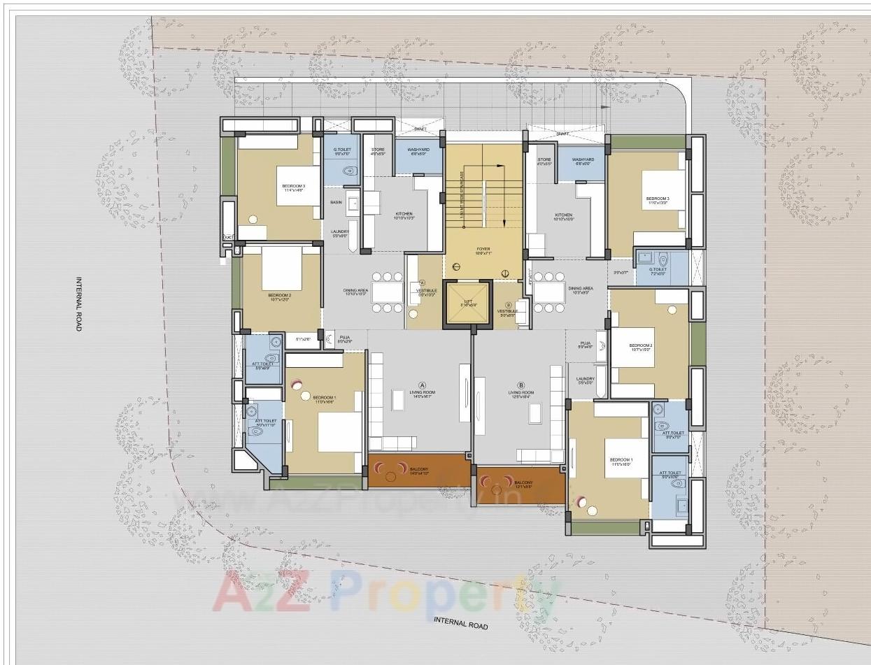 Layout of real estate project Atharva located at Paldi, Ahmedabad, Gujarat