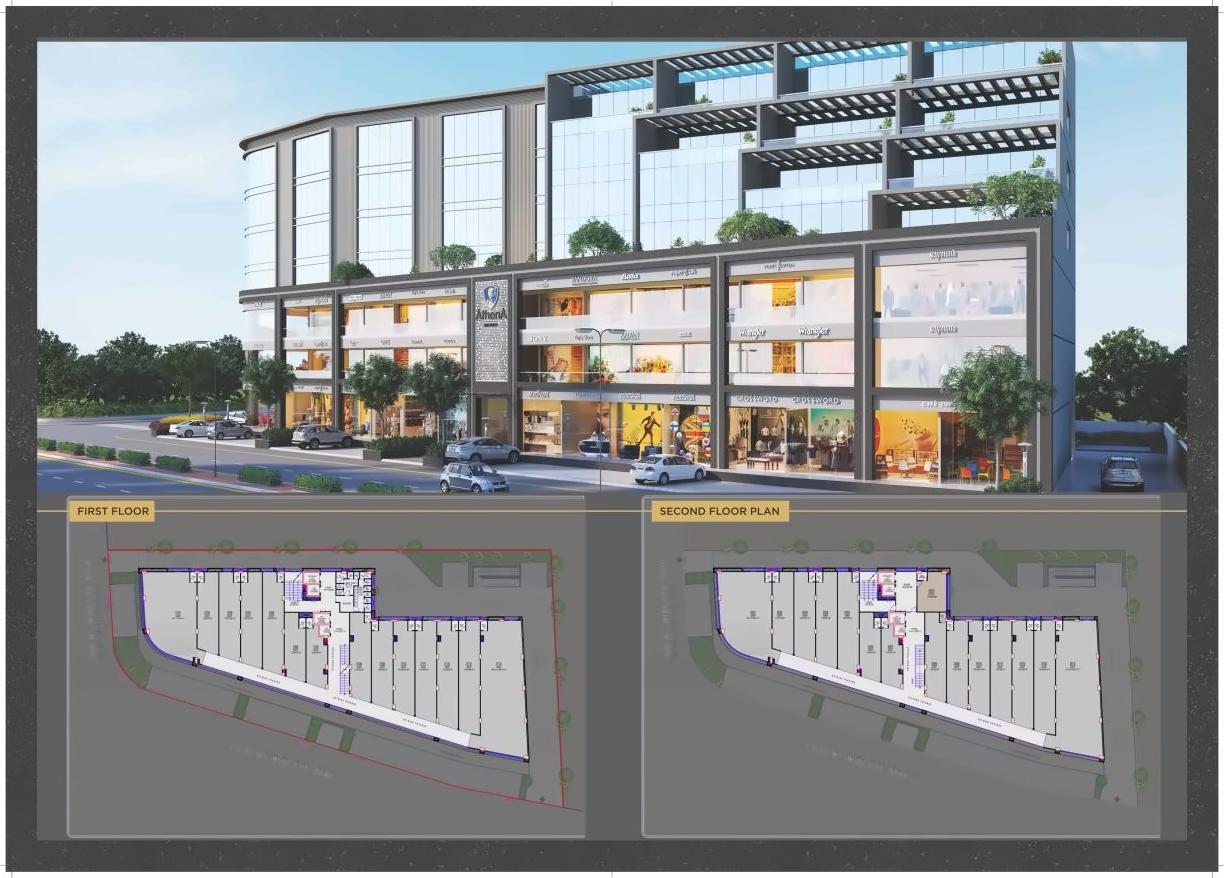 3D Elevation of real estate project Athena Avenue located at Gota, Ahmedabad, Gujarat