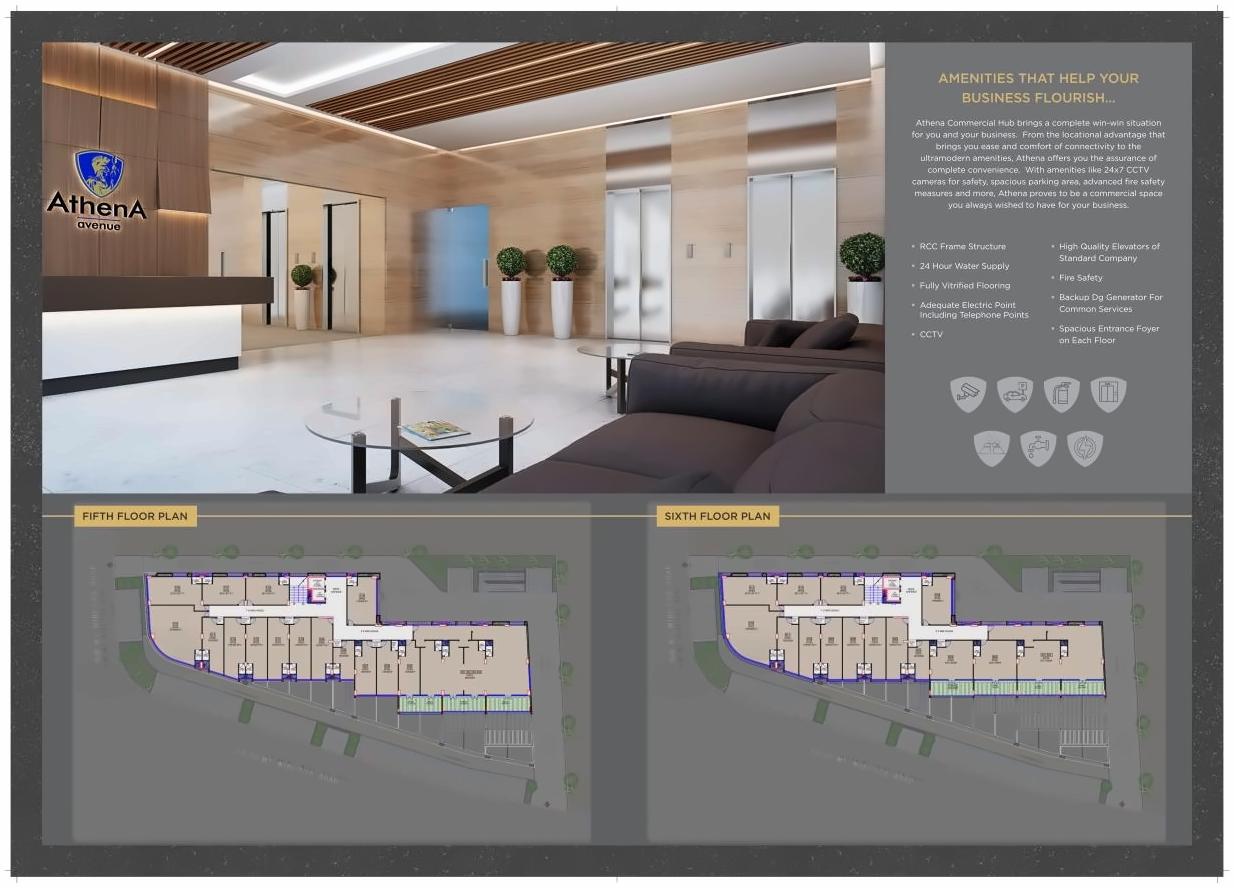 Layout of real estate project Athena Avenue located at Gota, Ahmedabad, Gujarat