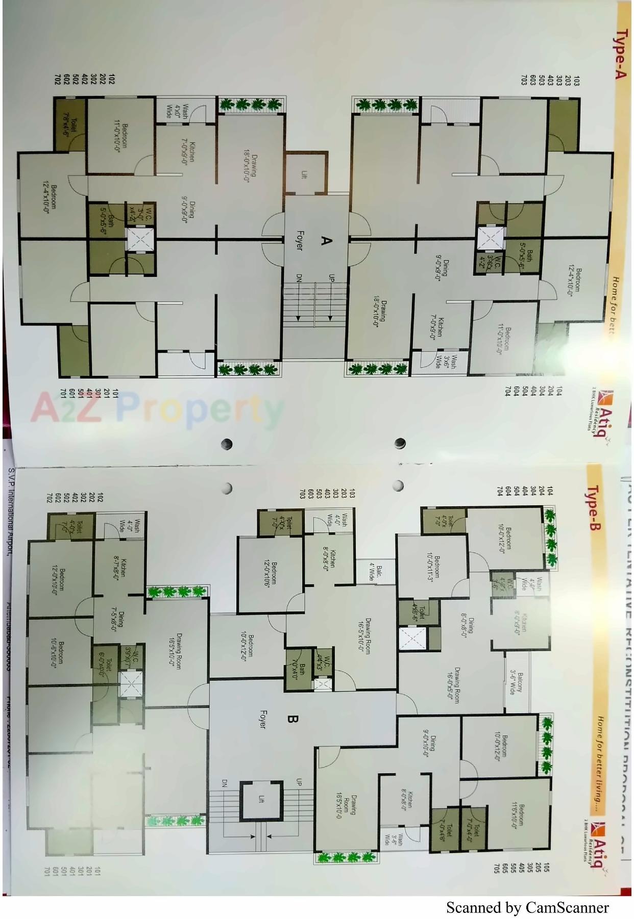 Layout of real estate project Atiq Residency located at Vatva, Ahmedabad, Gujarat