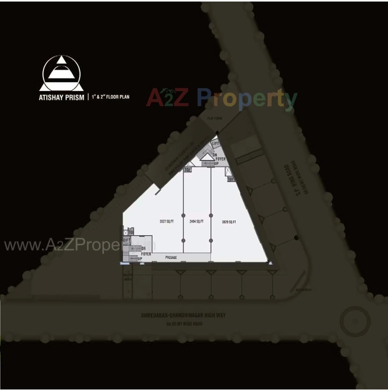 Layout of real estate project Atishay Prism located at Amiyapura, Ahmedabad, Gujarat