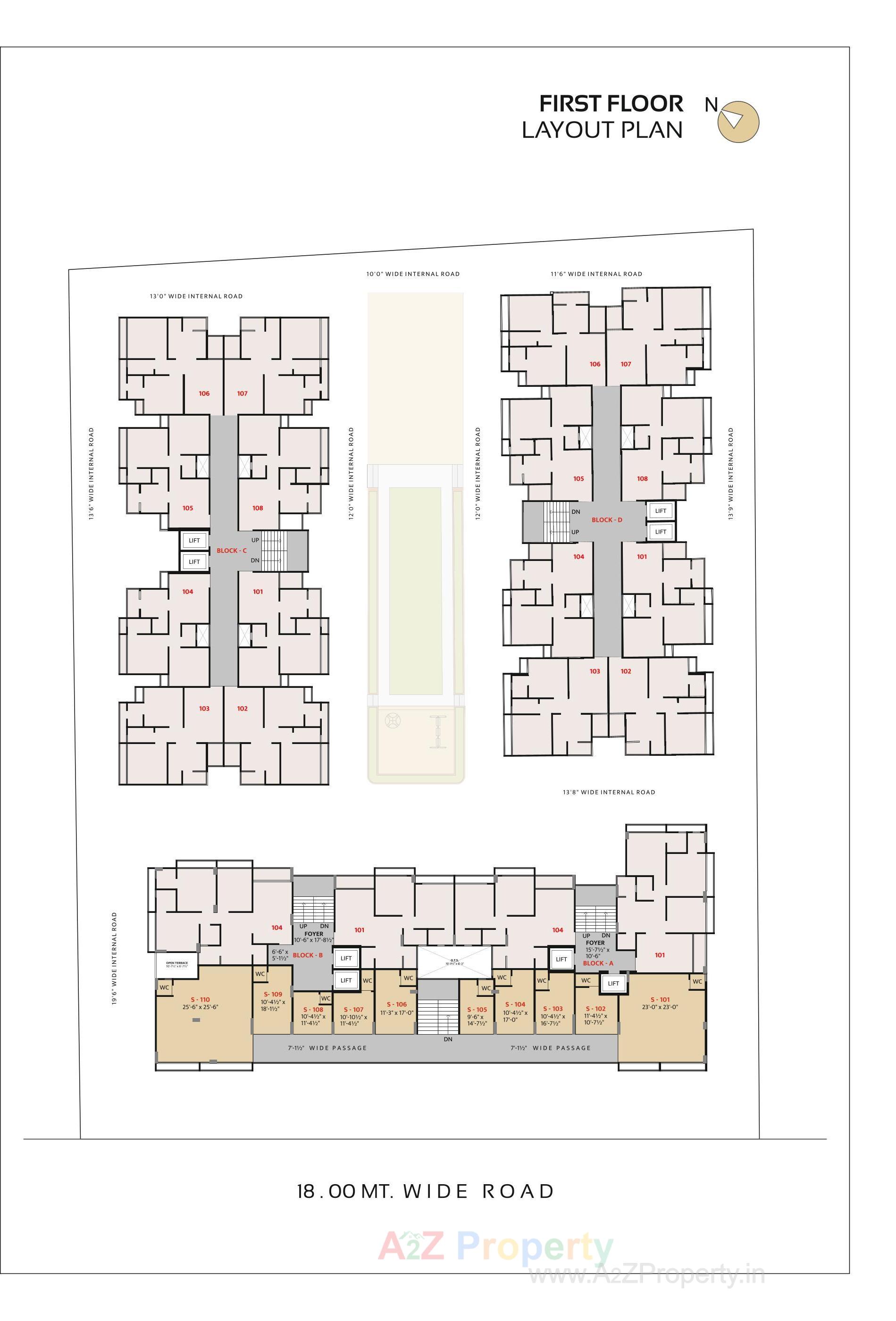 Layout of real estate project Atithi Elegance located at Narol, Ahmedabad, Gujarat