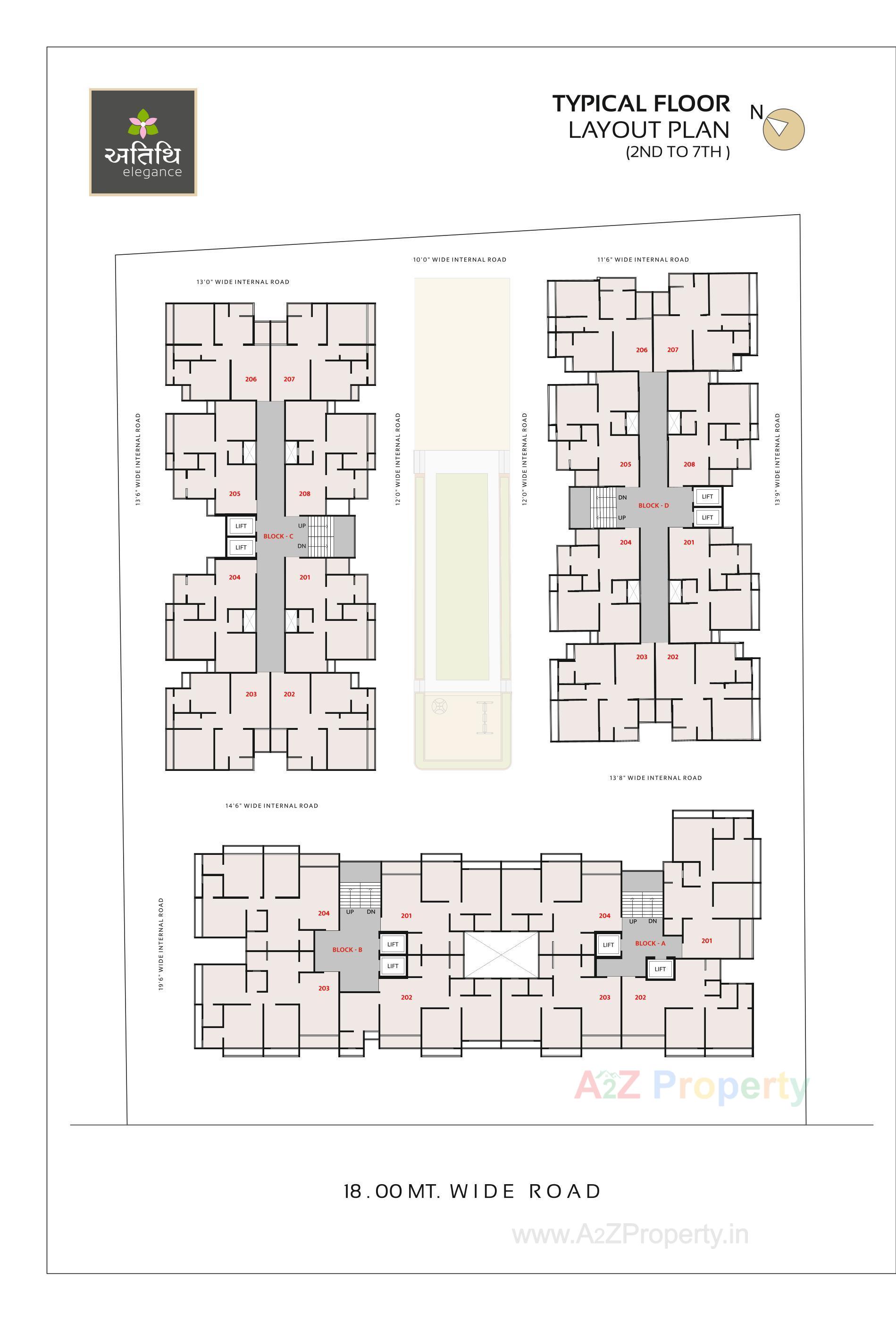 Layout of real estate project Atithi Elegance located at Narol, Ahmedabad, Gujarat