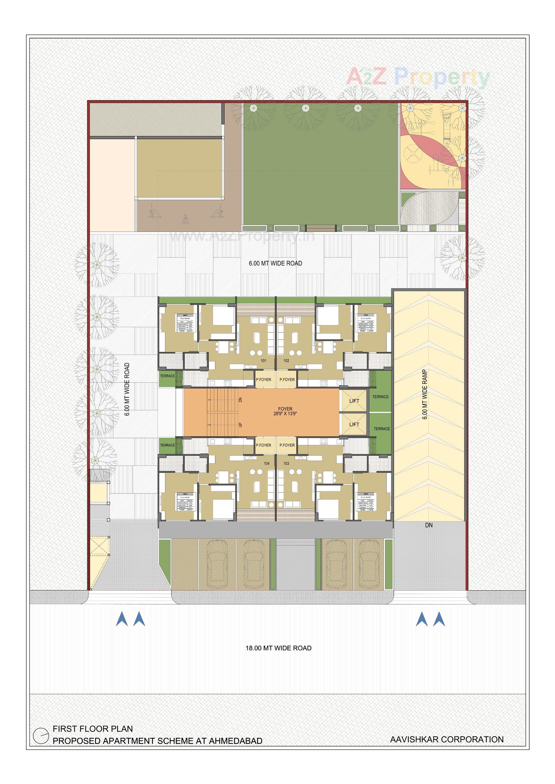 Layout of real estate project Atlantis Evoq located at Sola, Ahmedabad, Gujarat