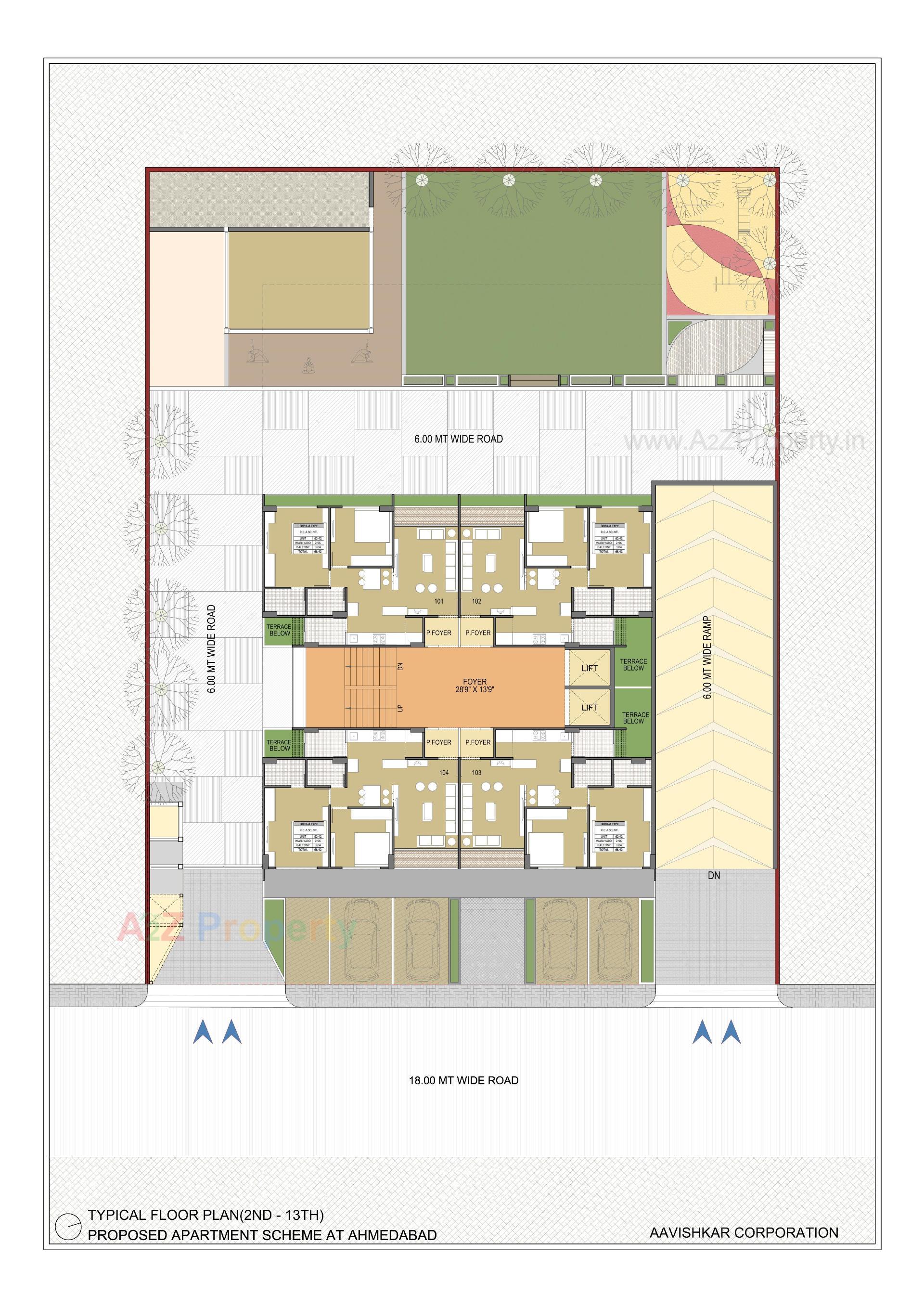 Layout of real estate project Atlantis Evoq located at Sola, Ahmedabad, Gujarat