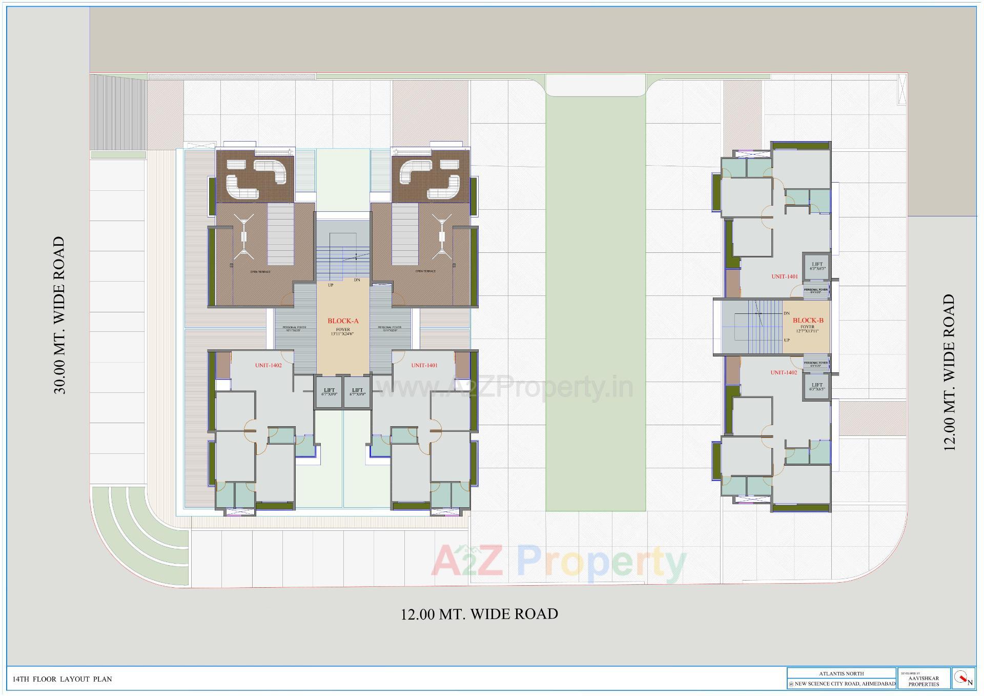 Layout of real estate project Atlantis North located at Gota, Ahmedabad, Gujarat