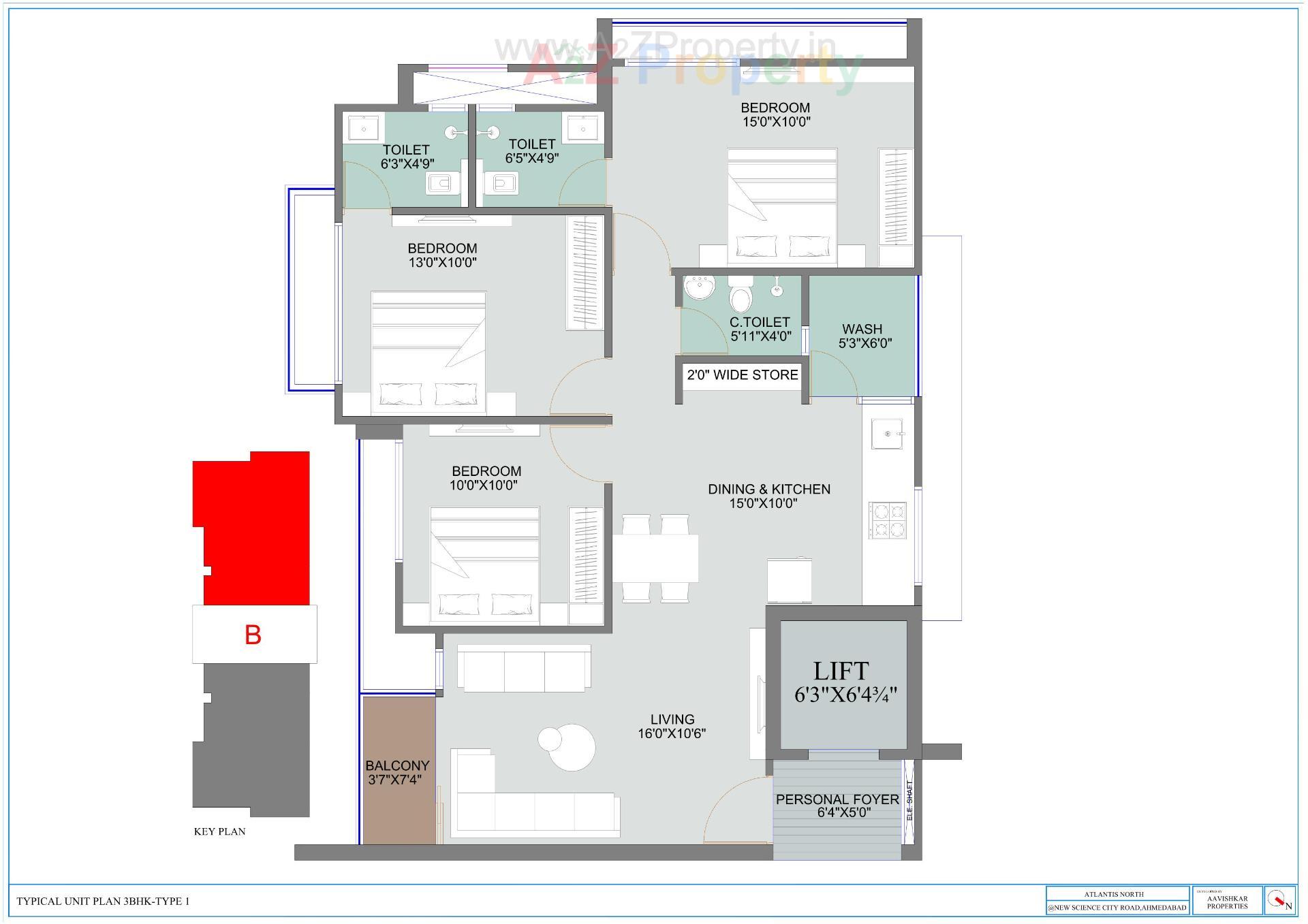 Layout of real estate project Atlantis North located at Gota, Ahmedabad, Gujarat