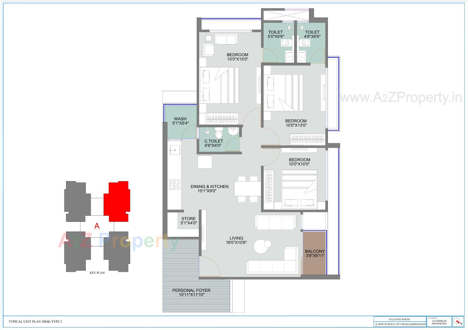 Layout of real estate project Atlantis North located at Gota, Ahmedabad, Gujarat