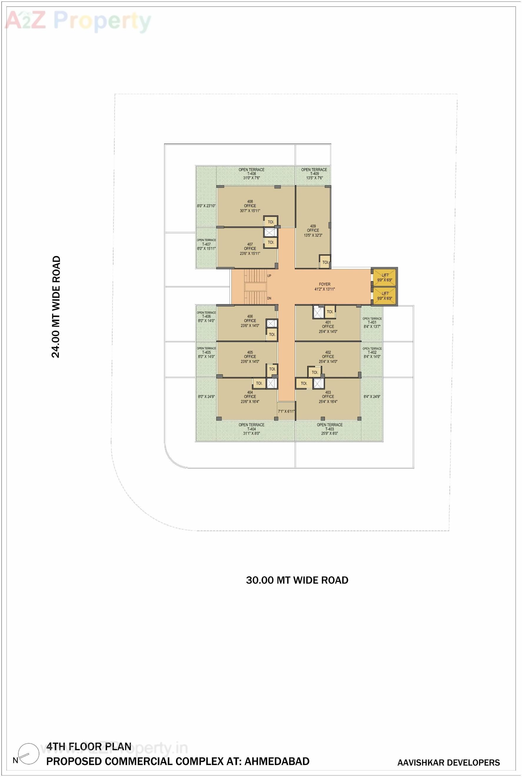 Layout of real estate project Atlantis One located at Sola, Ahmedabad, Gujarat