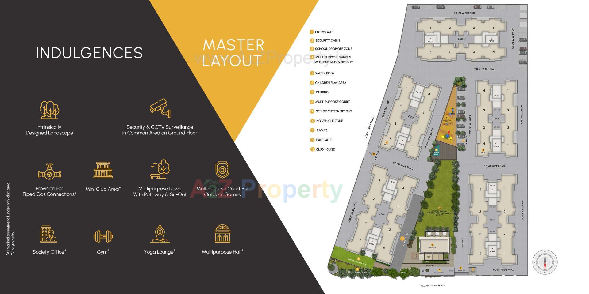 Layout of real estate project Atrius located at Jagatpur, Ahmedabad, Gujarat