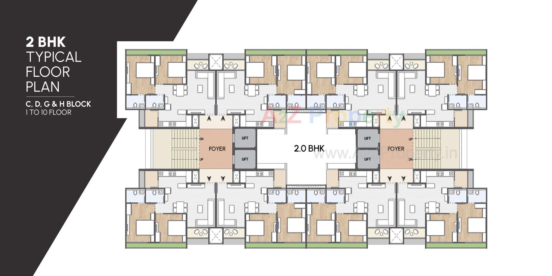 Layout of real estate project Atrius located at Jagatpur, Ahmedabad, Gujarat