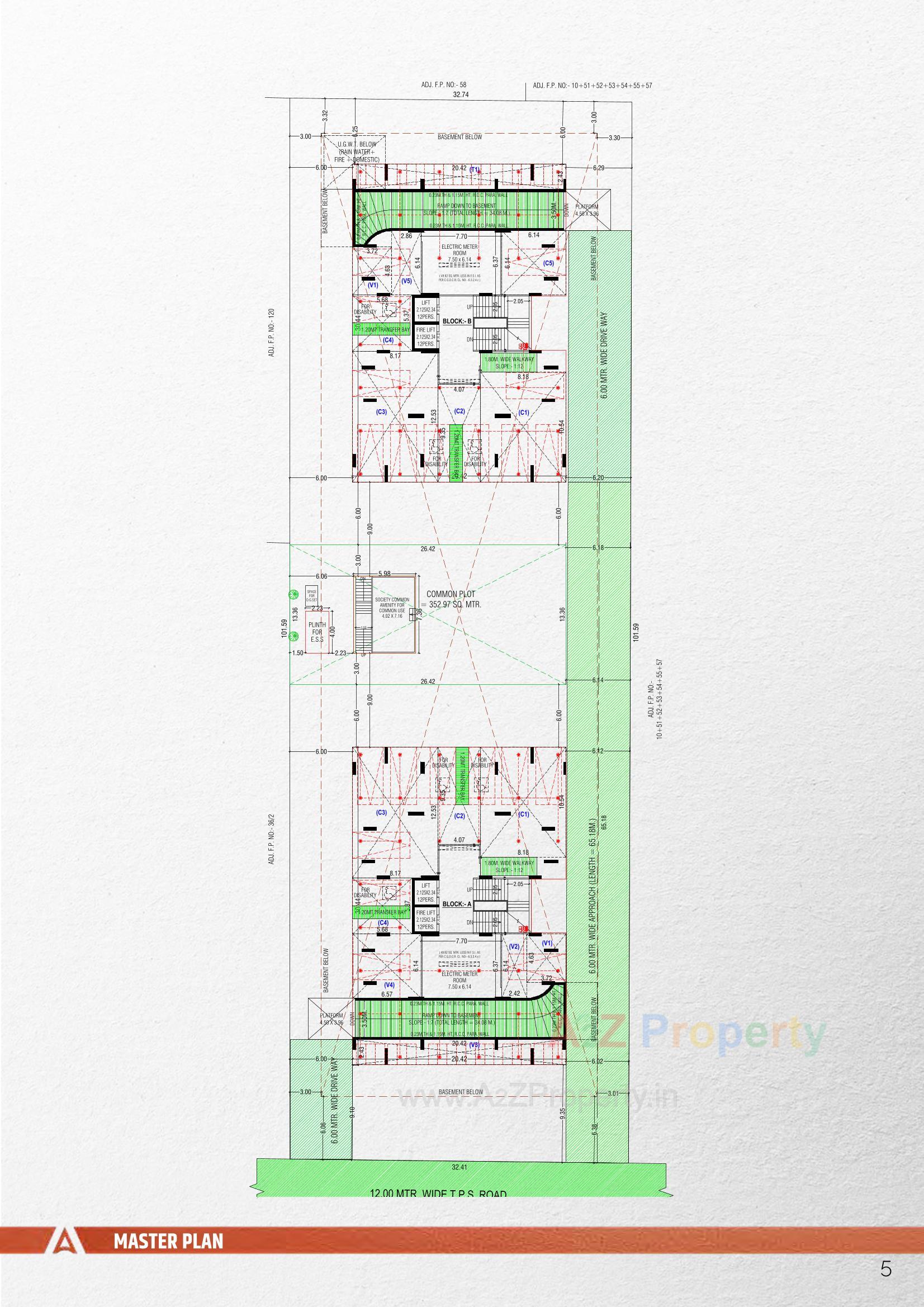 Layout of real estate project Augusta located at Tragad, Ahmedabad, Gujarat