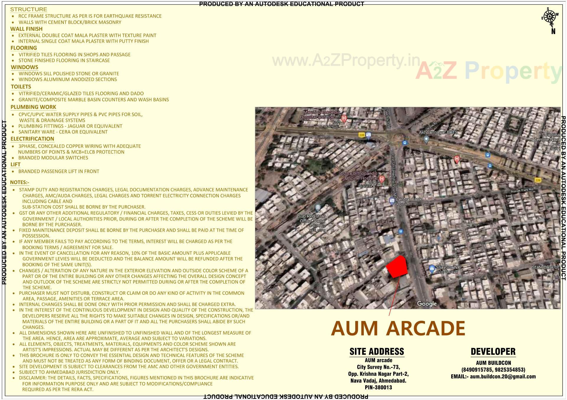  of real estate project Aum Arcade located at Nava-wadaj, Ahmedabad, Gujarat