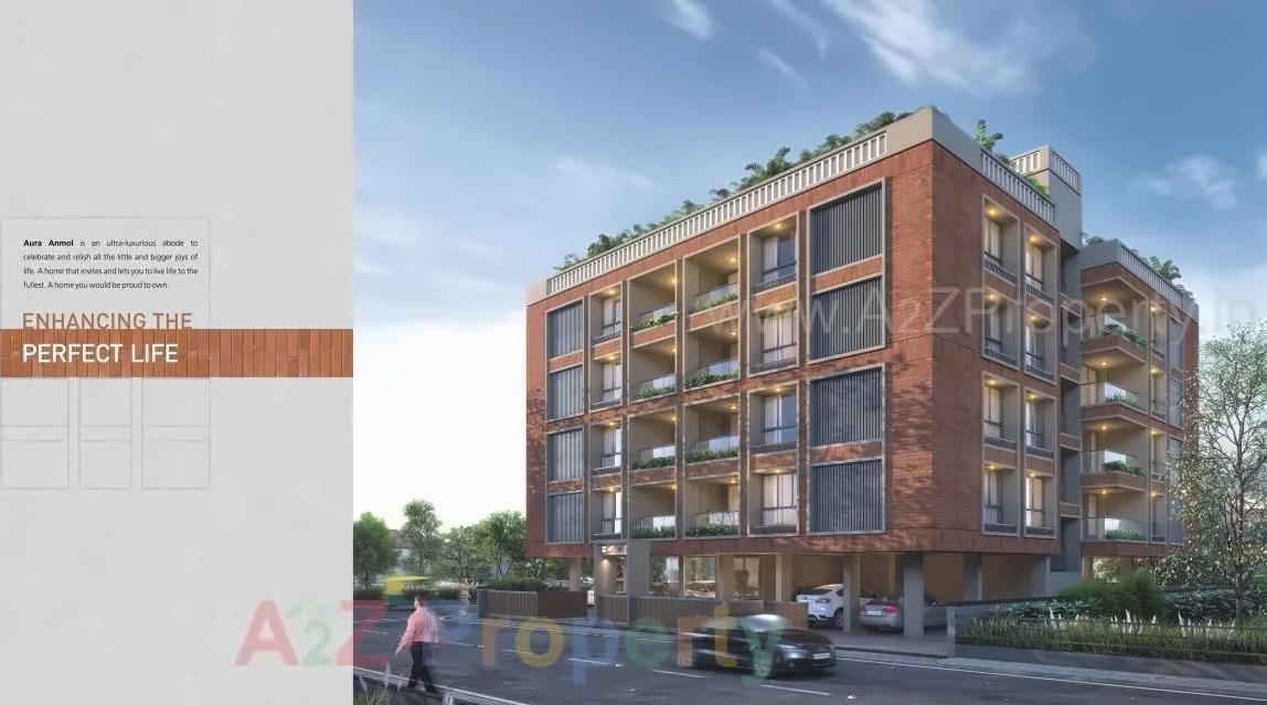 3D Elevation of real estate project Aura Anmol located at Shaikhpur-khanpur, Ahmedabad, Gujarat