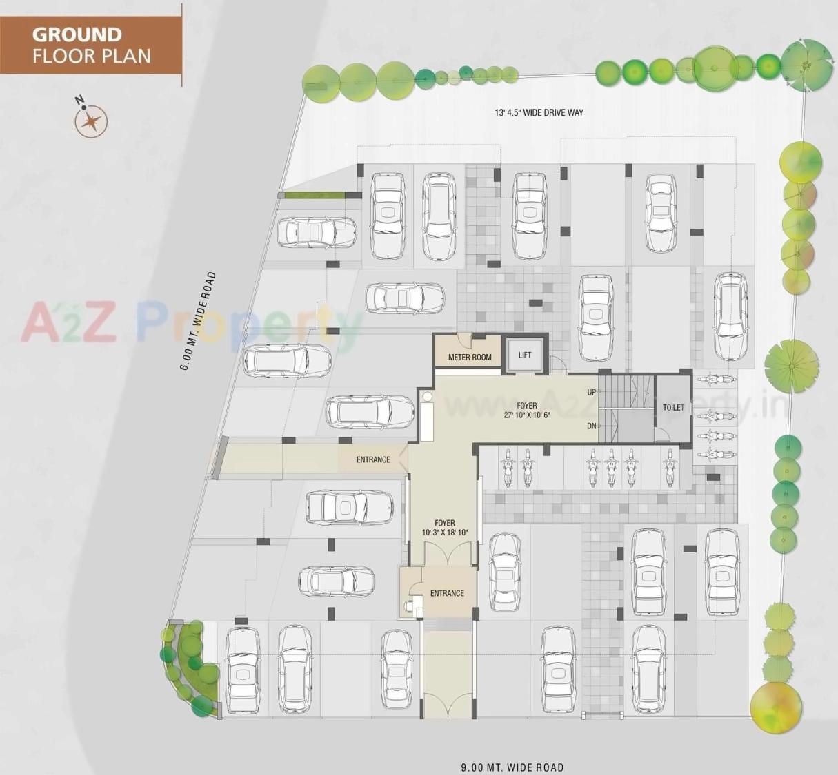 Layout of real estate project Aura Anmol located at Shaikhpur-khanpur, Ahmedabad, Gujarat