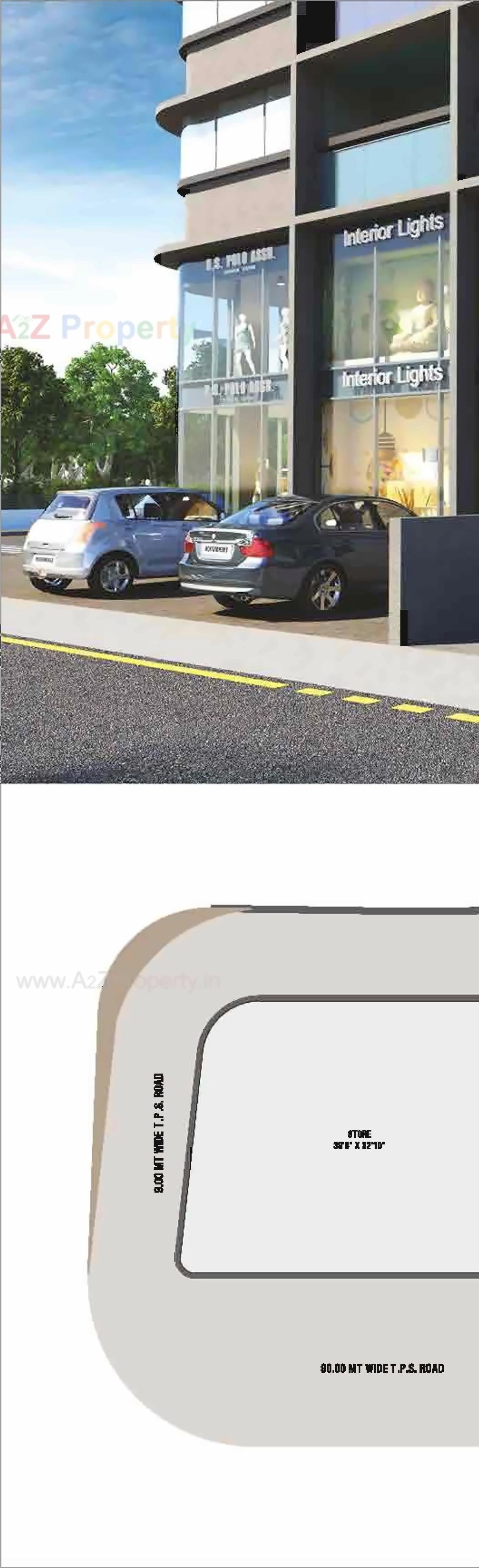 3D Elevation of real estate project Aura located at Motera, Ahmedabad, Gujarat