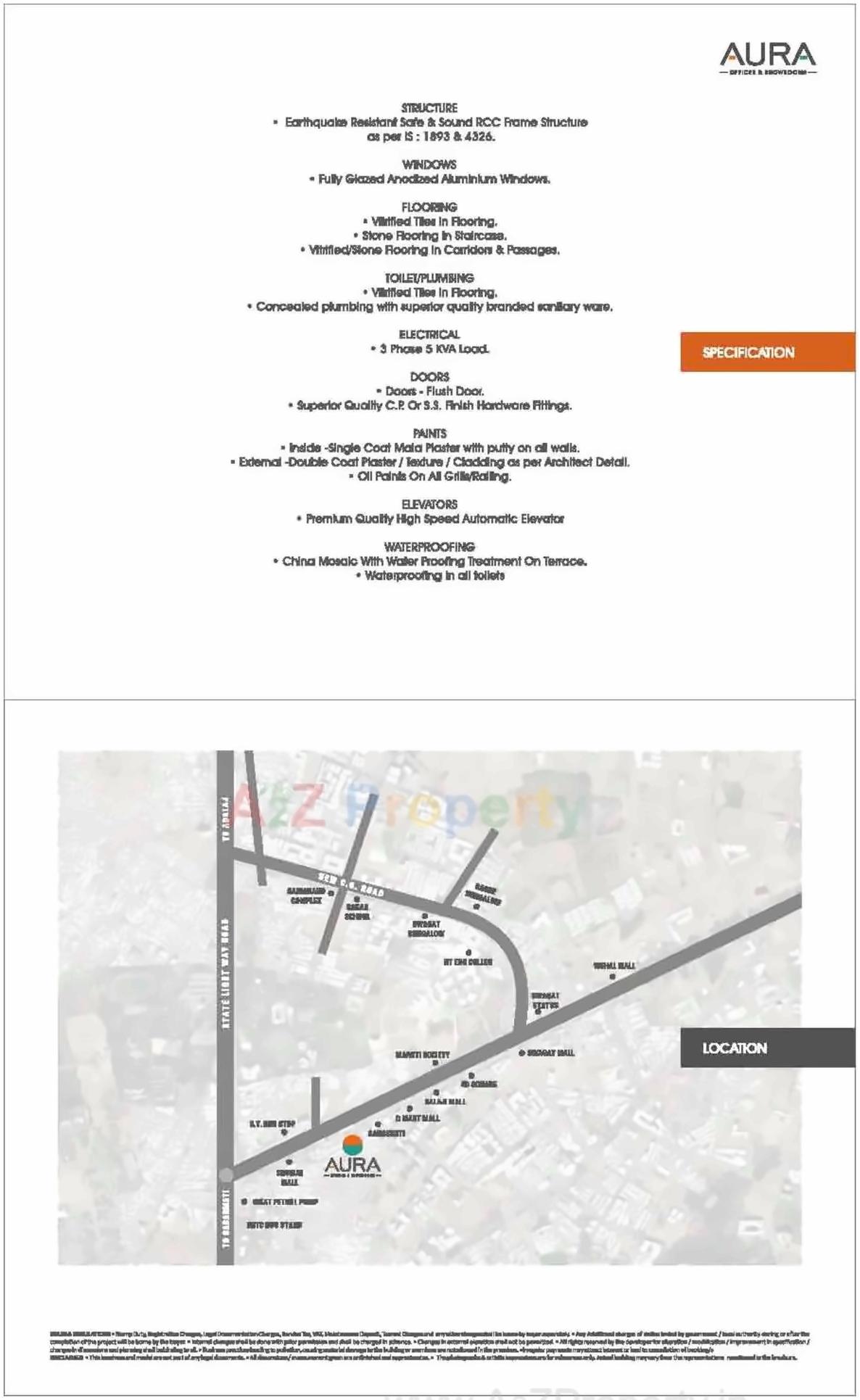  of real estate project Aura located at Motera, Ahmedabad, Gujarat