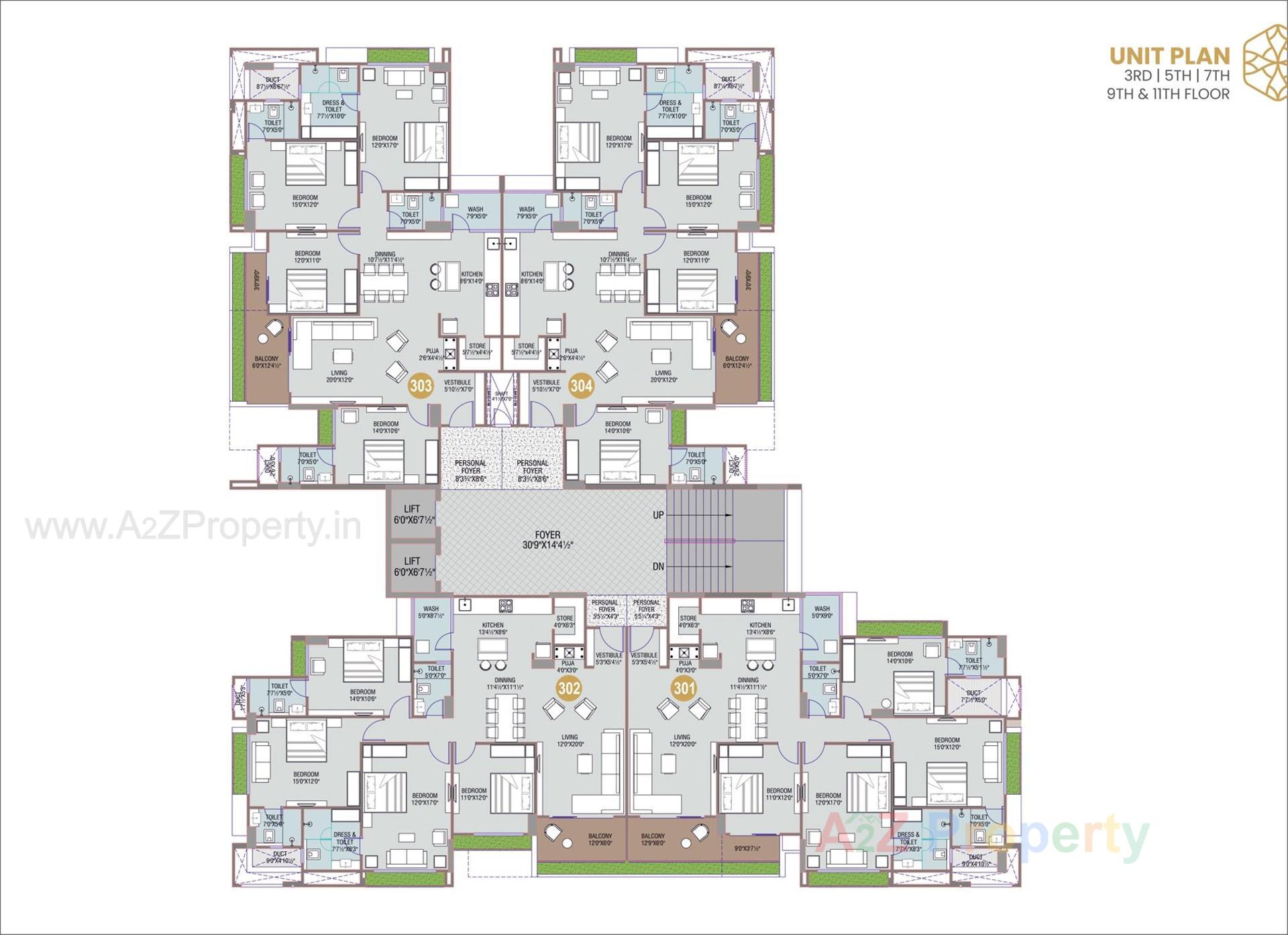 Layout of real estate project Aurum Legacy located at Sola, Ahmedabad, Gujarat