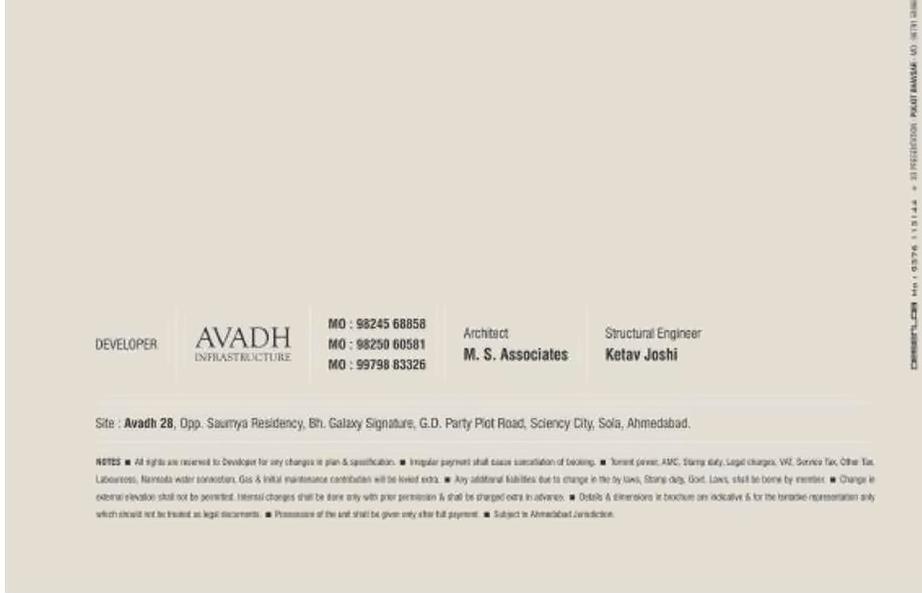  of real estate project Avadh located at Sola, Ahmedabad, Gujarat