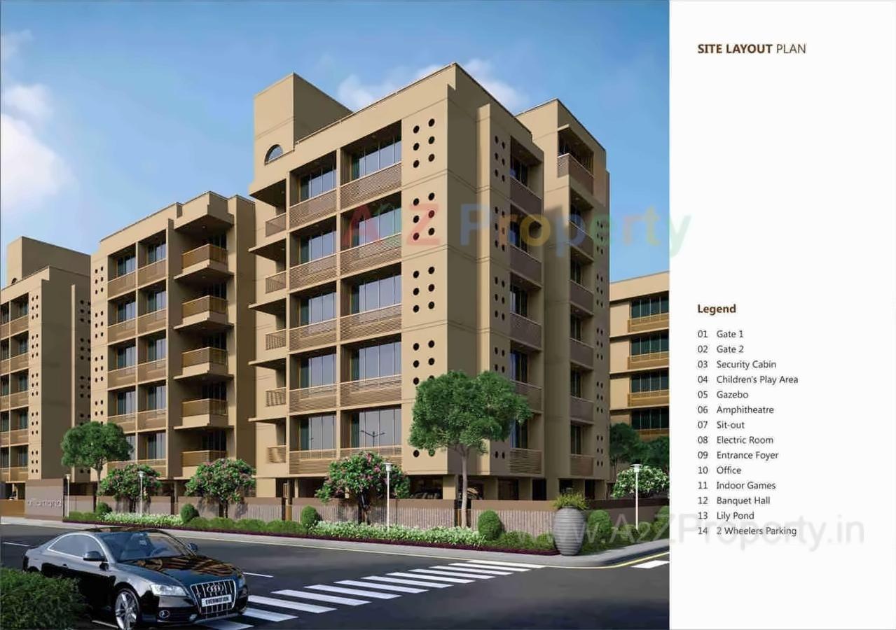 3D Elevation of real estate project Avadh Dreamland located at Sola, Ahmedabad, Gujarat