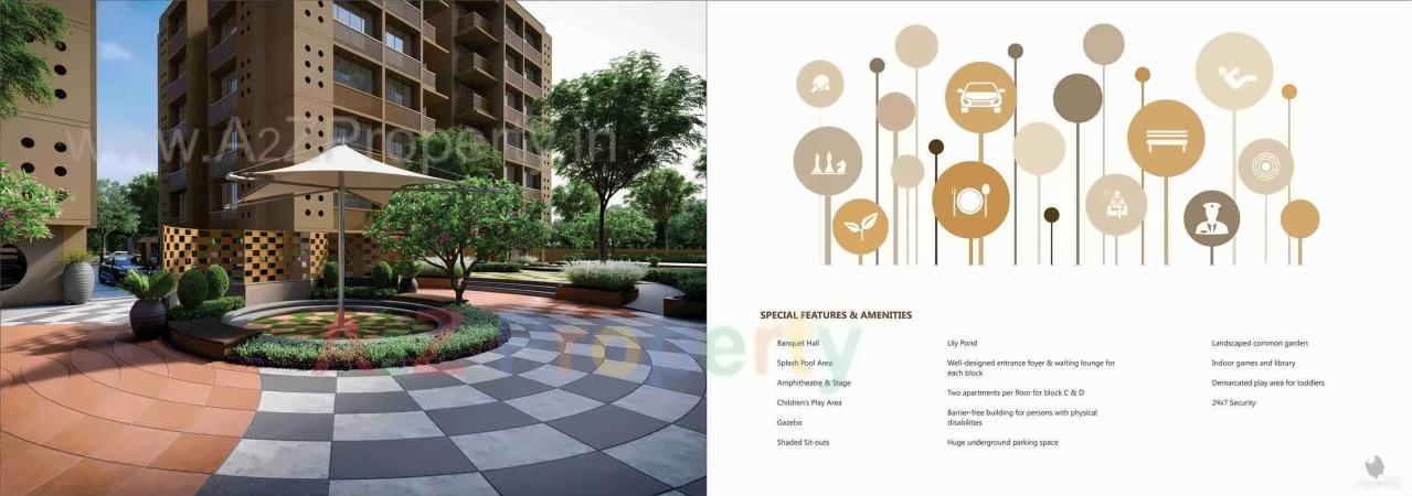 3D Elevation of real estate project Avadh Dreamland located at Sola, Ahmedabad, Gujarat