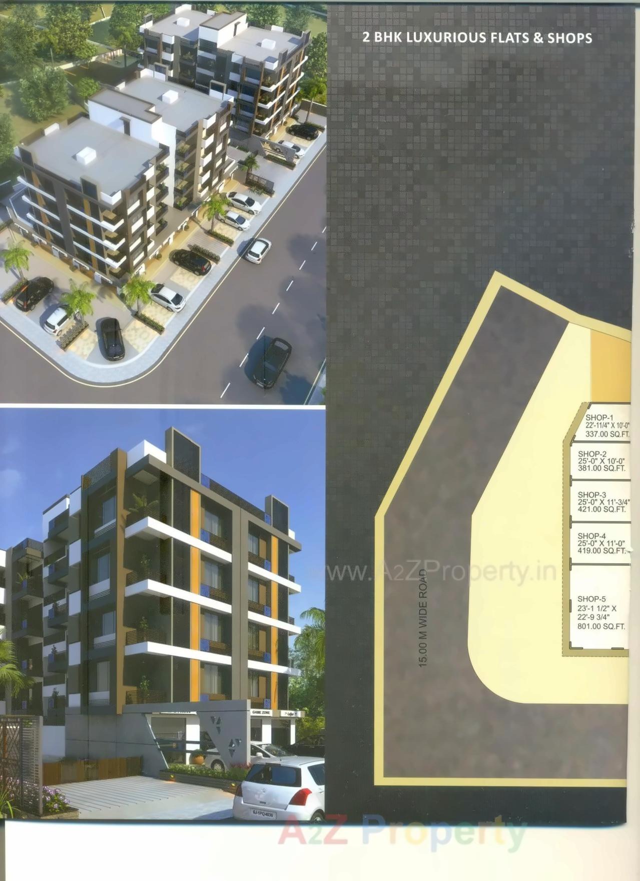 3D Elevation of real estate project Avadh Elegance located at Bopal, Ahmedabad, Gujarat