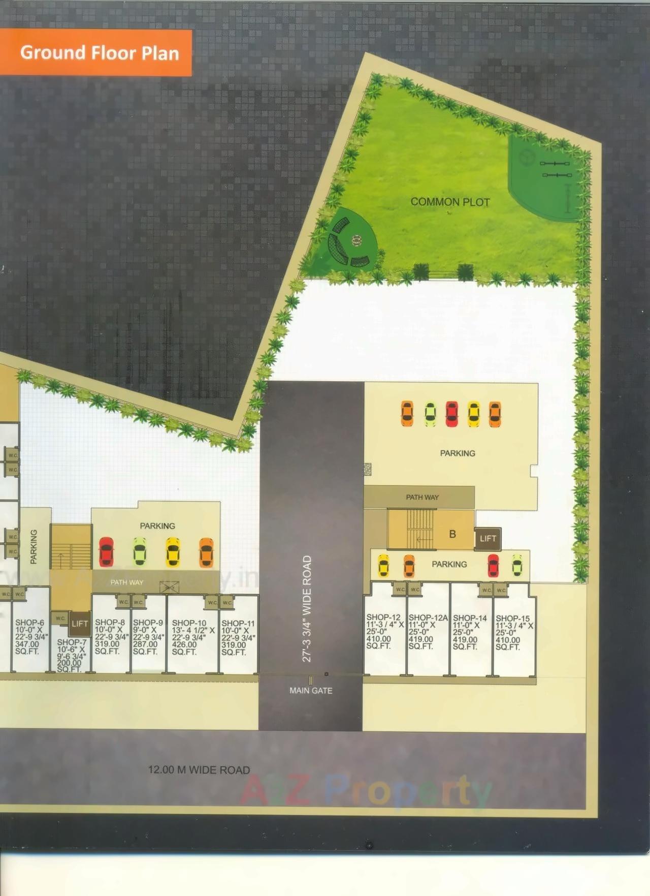 Layout of real estate project Avadh Elegance located at Bopal, Ahmedabad, Gujarat