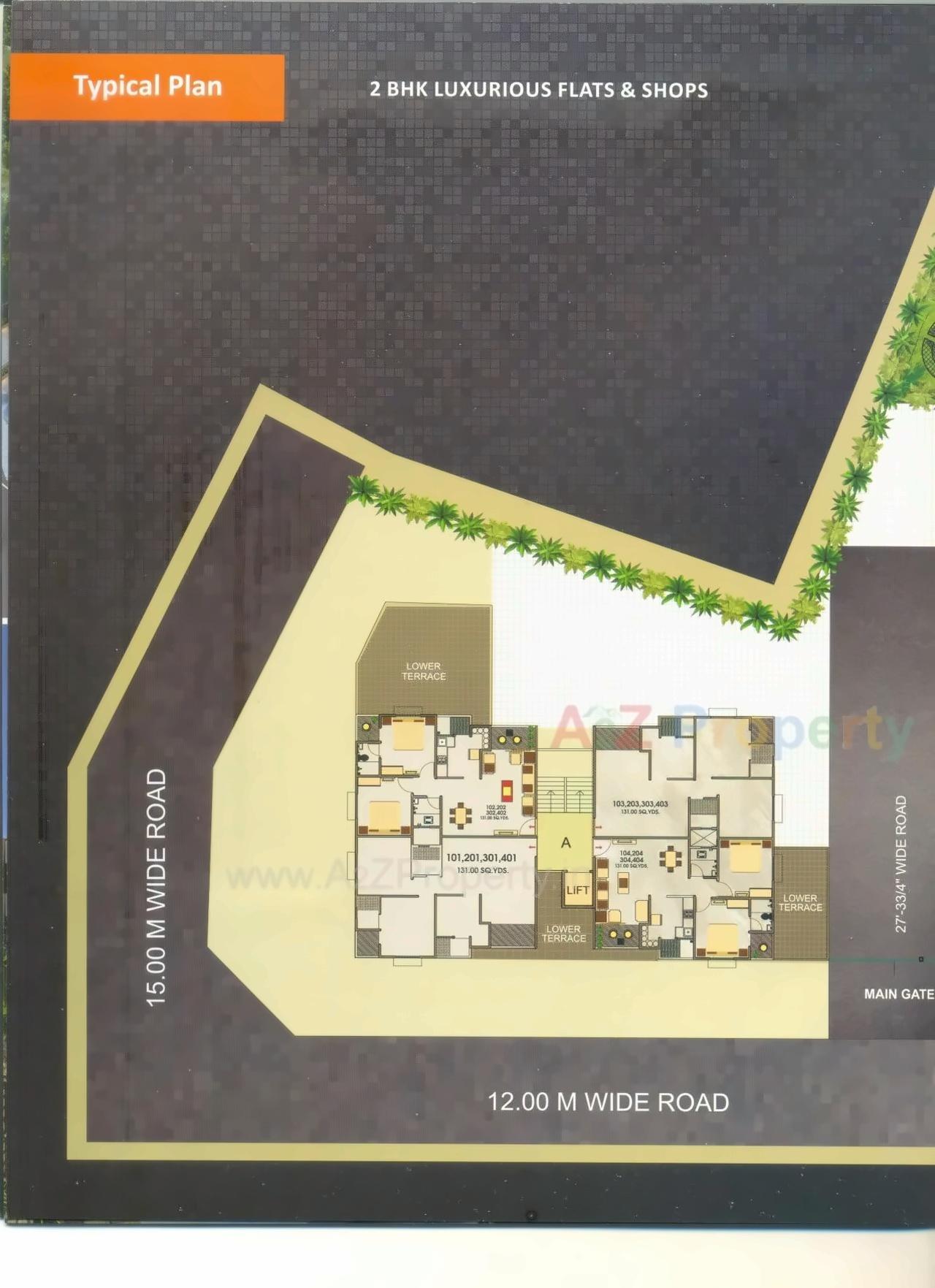 Layout of real estate project Avadh Elegance located at Bopal, Ahmedabad, Gujarat