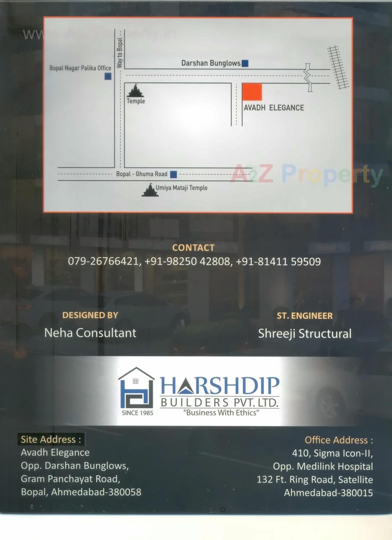  of real estate project Avadh Elegance located at Bopal, Ahmedabad, Gujarat