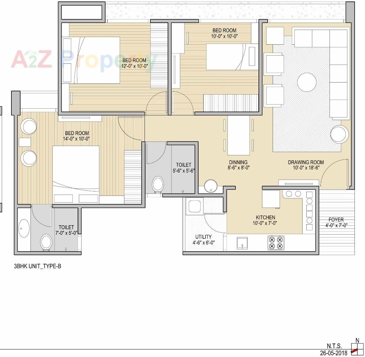 Layout of real estate project Avadh Highland located at Bhadaj, Ahmedabad, Gujarat